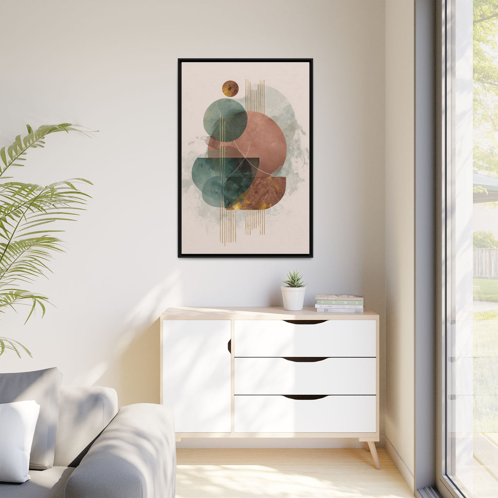 Translucent Geometries: Abstract Circles, Mid-Century Minimalism, Watercolor Layers   |   Custom Orders Accepted