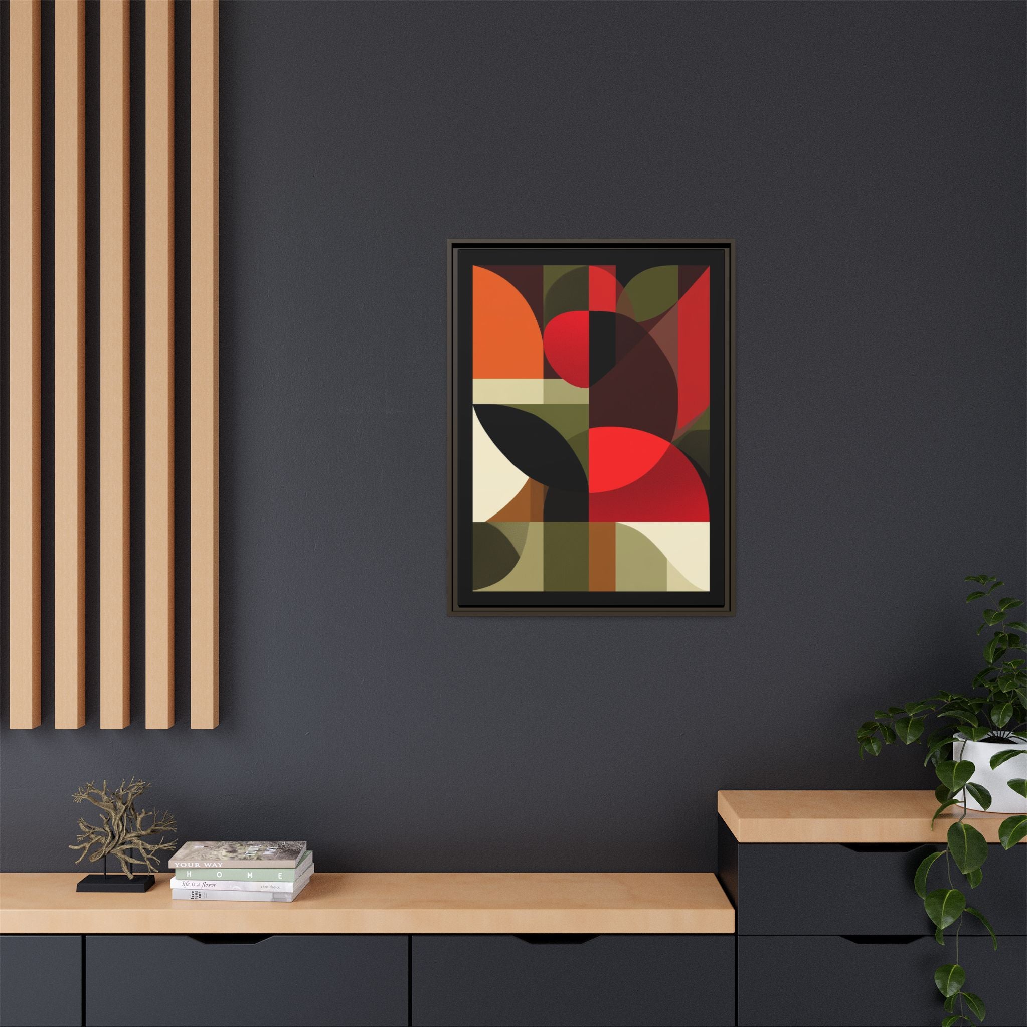 Geometric Fusion: Modern Abstract Composition, Cubist Color Blocks, Architectural Form Harmony   |   Custom Orders Accepted