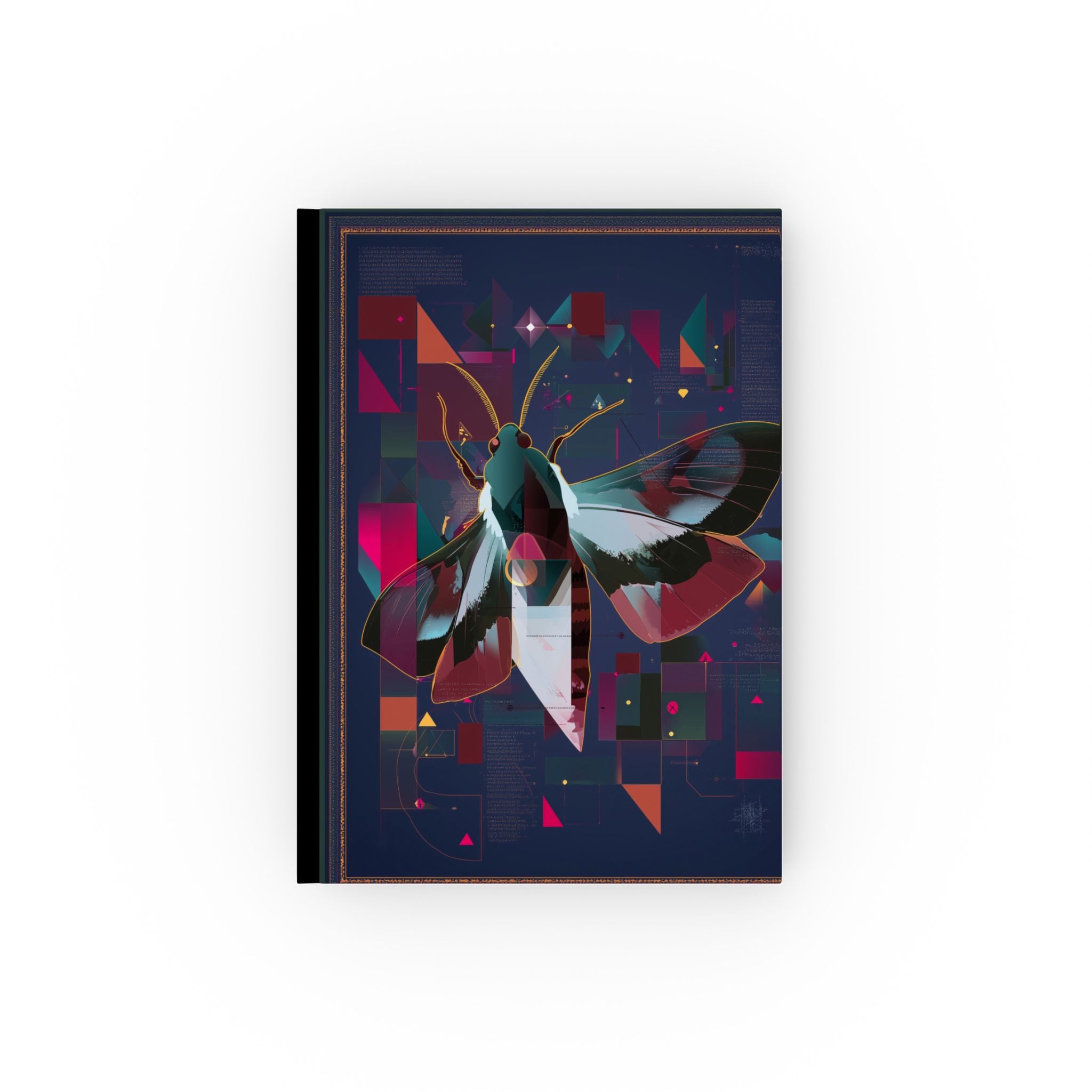 Prismatic Wings: Geometric Butterfly Art, Digital Abstract Composition Personalized Journal   |