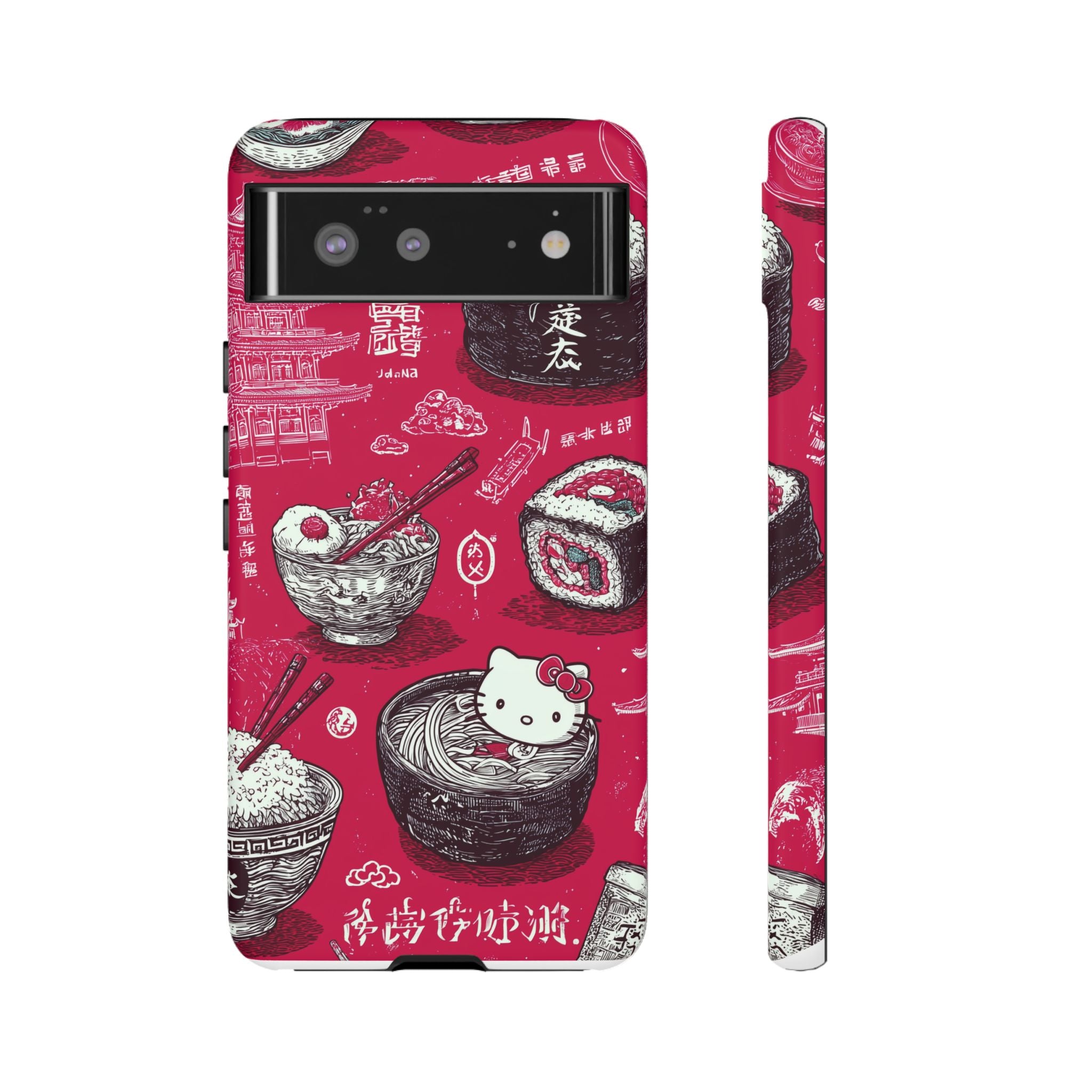 Japanese Kitty Vibrant Phone Case - Tough Case | Funky, Colorful, Unique Design for Personalization, Gift, Accessory, Protection, Trendy