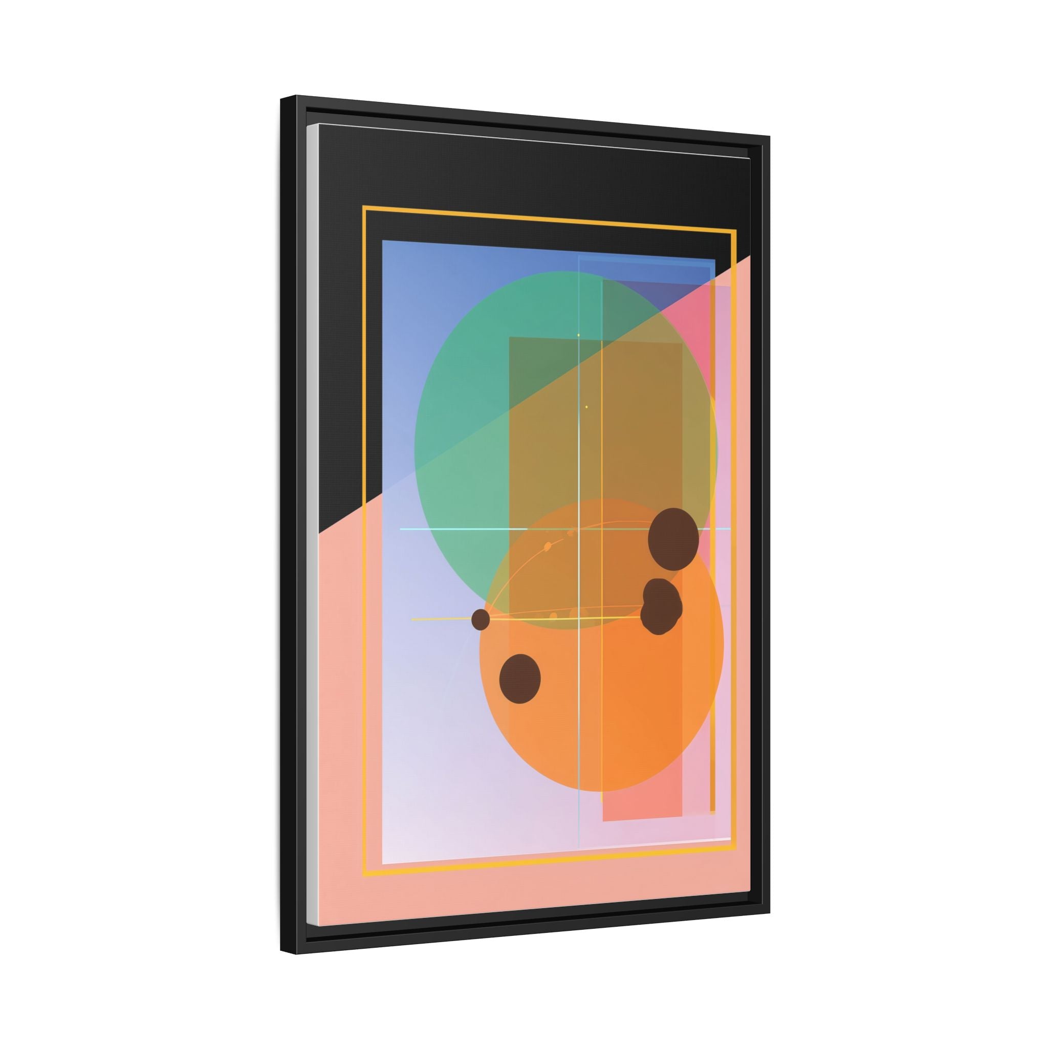 Geometric Harmony: Abstract Composition, Overlapping Shapes, Precision Design   |   Custom Orders Accepted