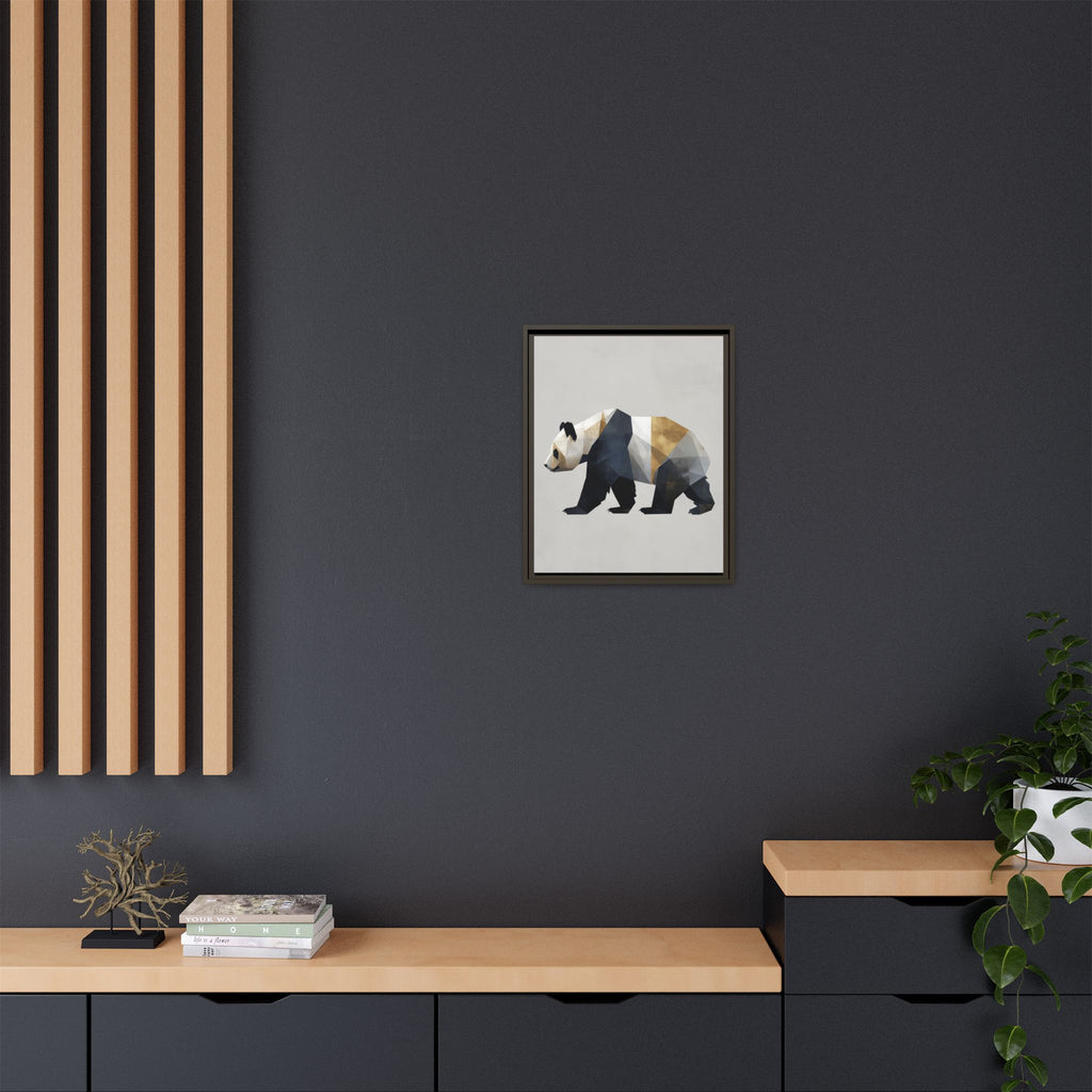 Geometric Panda: Low-Poly Digital Art, Metallic Contemporary Design   |  Personalized & Custom Orders Available
