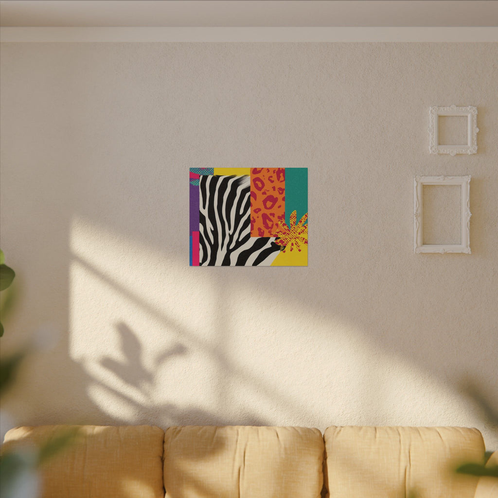 Copy of Pop Geometry: Zebra Leopard Fusion, Geometric Color Block, Modern Abstract Design   |   Custom Orders Accepted