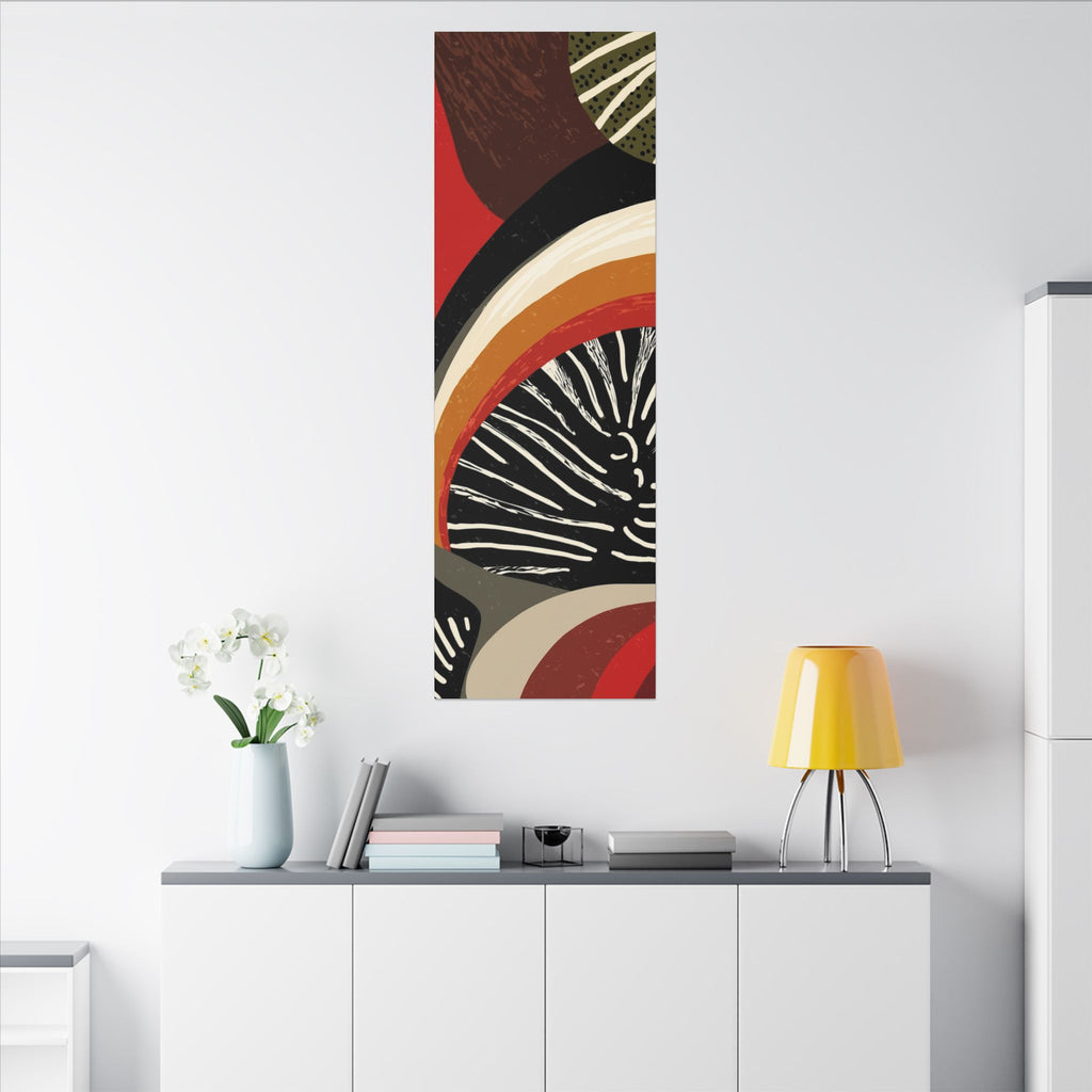 Harmonic Convergence: Organic Geometry, Mid-Century Modern Abstract, Earthy Palette Composition   |   Custom Orders Accepted