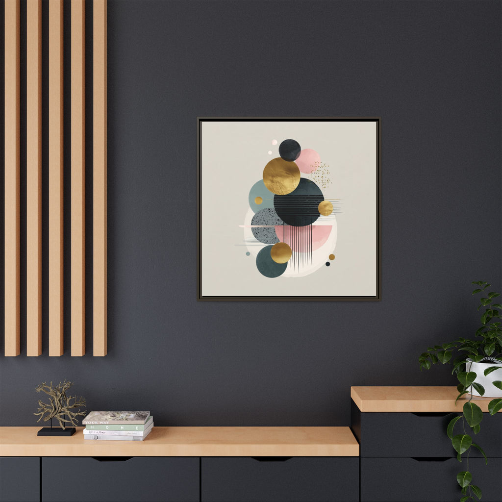 Geometric Harmony: Intersecting Circles, Mid-Century Modern Design, Abstract Metallic Composition   |   Custom Orders Accepted