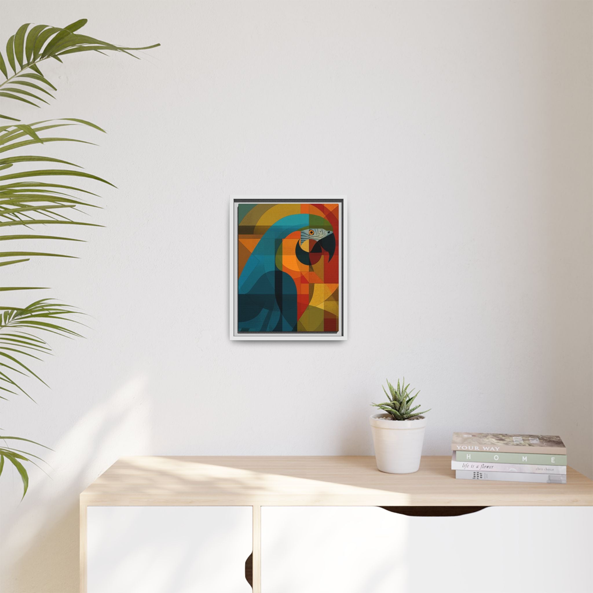 Cubist Parrot Prisma: Geometric Bird Art, Modernist Color Block Design   |    Custom Orders Available