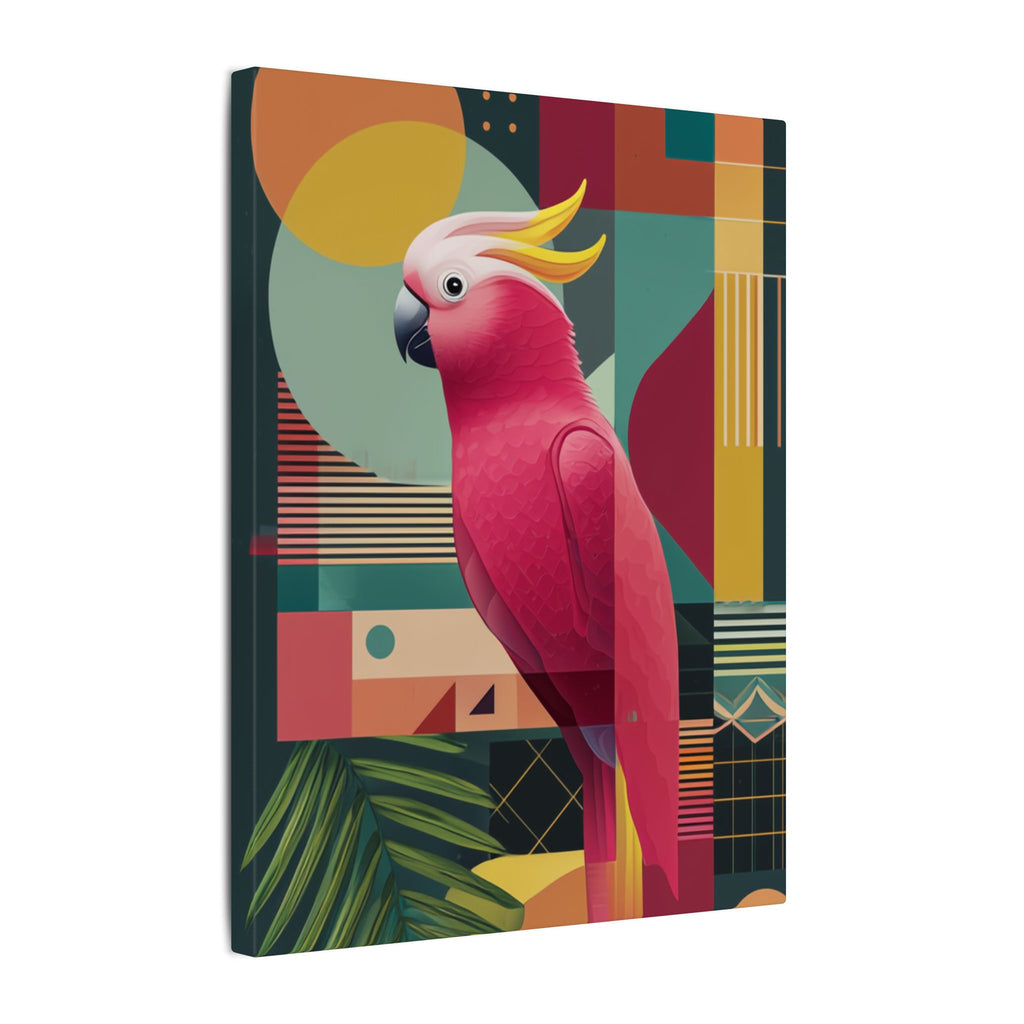 Cockatoo in Geometry: Mid-Century Modern Bird Art, Tropical Design Palette   |    Custom Orders Available