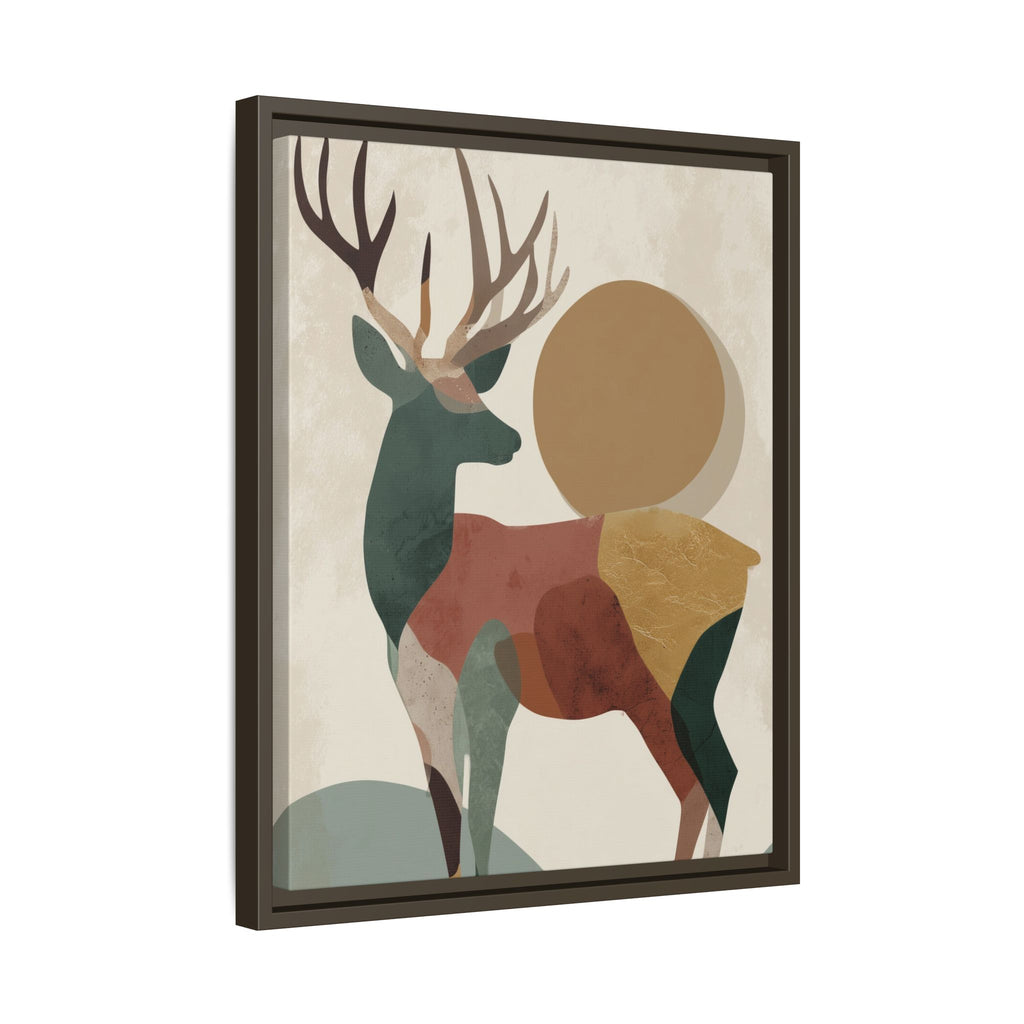 Geometric Deer Mosaic Framed Print : Modern Abstract Wildlife Art, Minimalist Nature Print   |  Personalized & Custom Orders Available