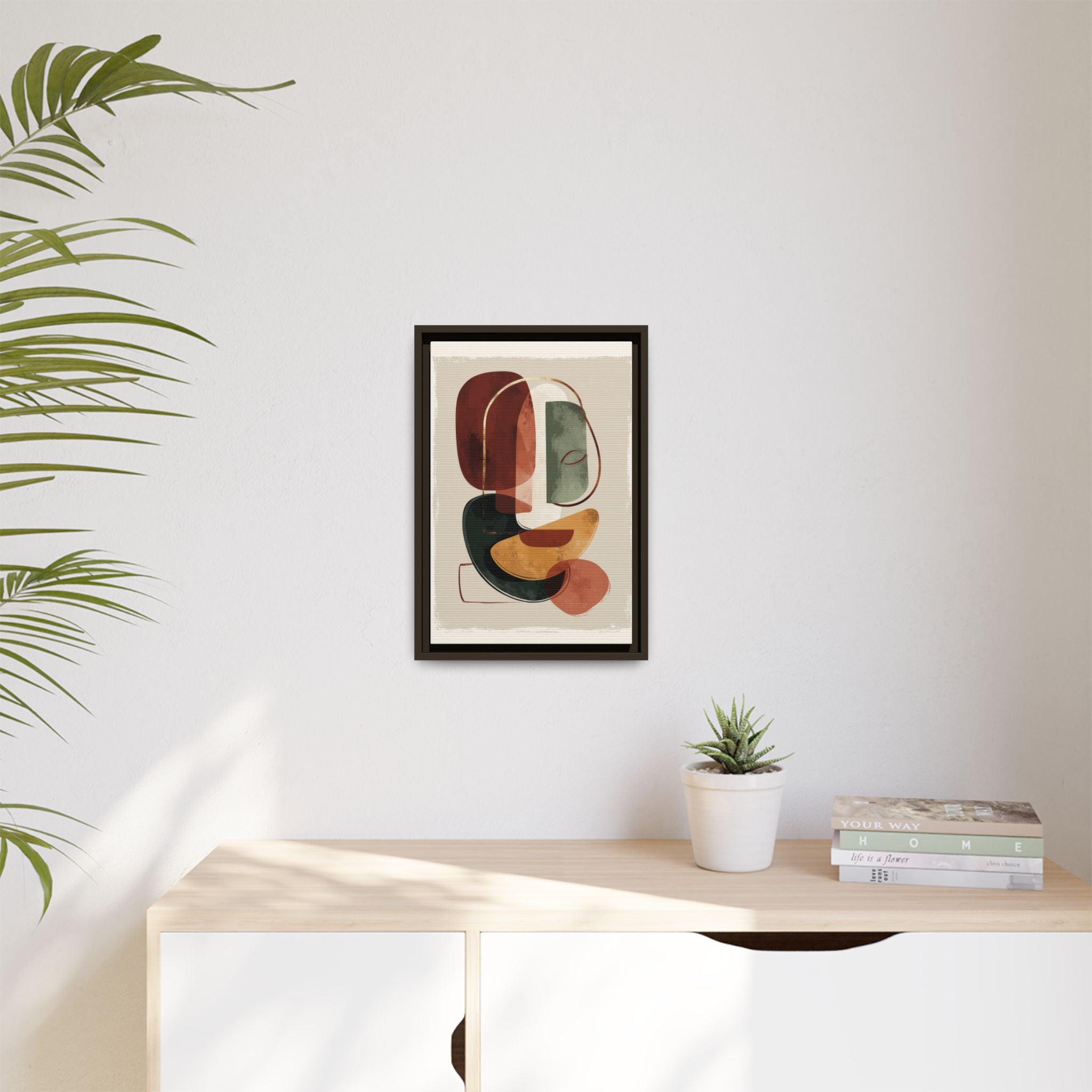 Layered Geometries: Mid-Century Modern Composition, Organic Abstract Design, Translucent Intersecting Shapes   |   Custom Orders Accepted