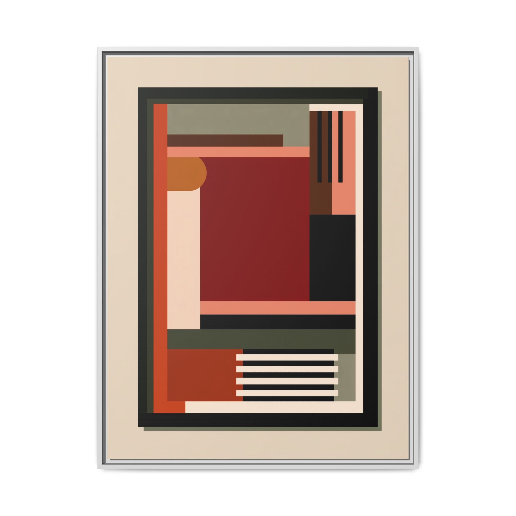 Architectural Geometries: Modern Abstract Composition, Bauhaus-Inspired Design, Geometric Color Blocking   |   Custom Orders Accepted