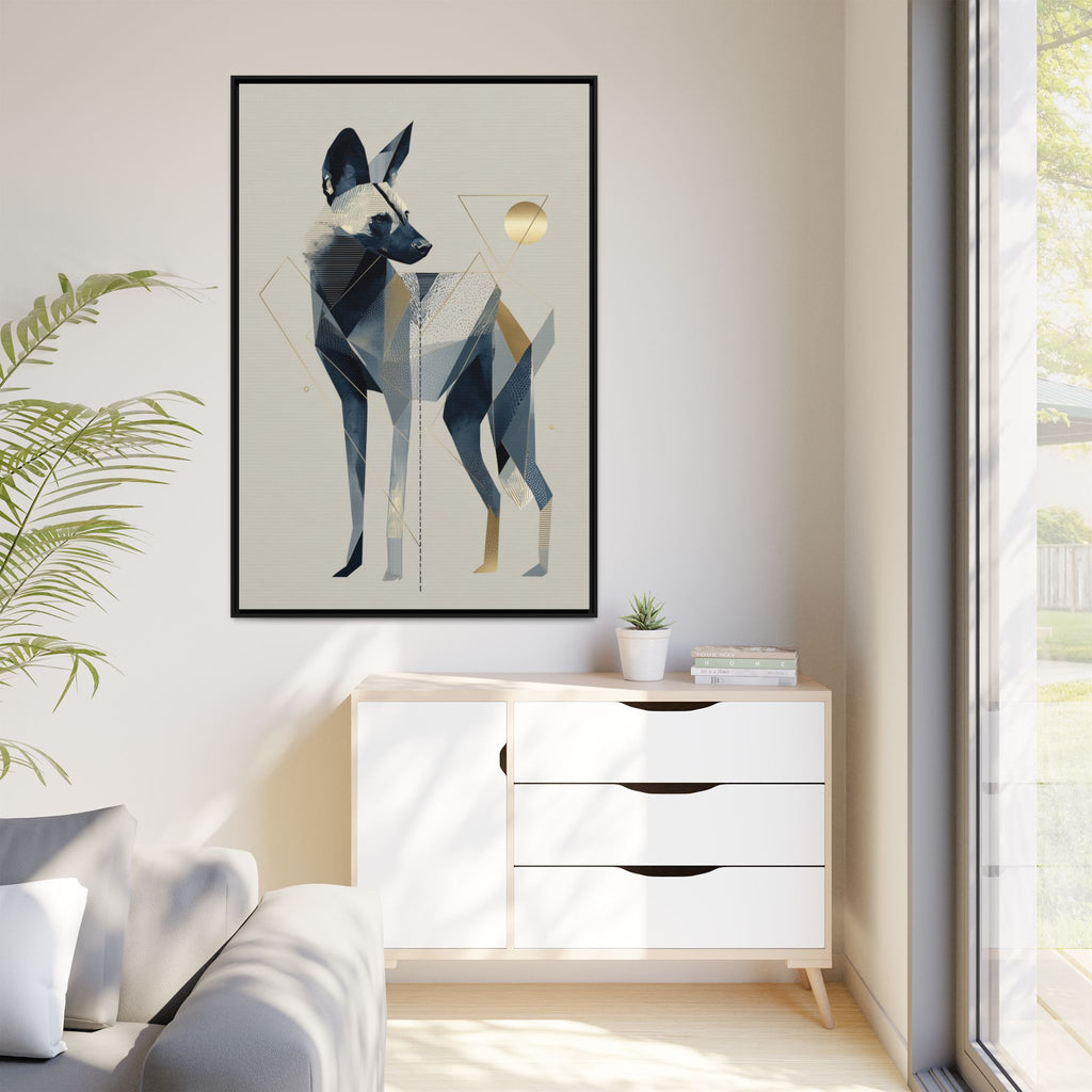 Canine Geometry: Fragmented African Wild Dog Portrait, Modern Graphic Design Study   |  Personalized & Custom Orders Available