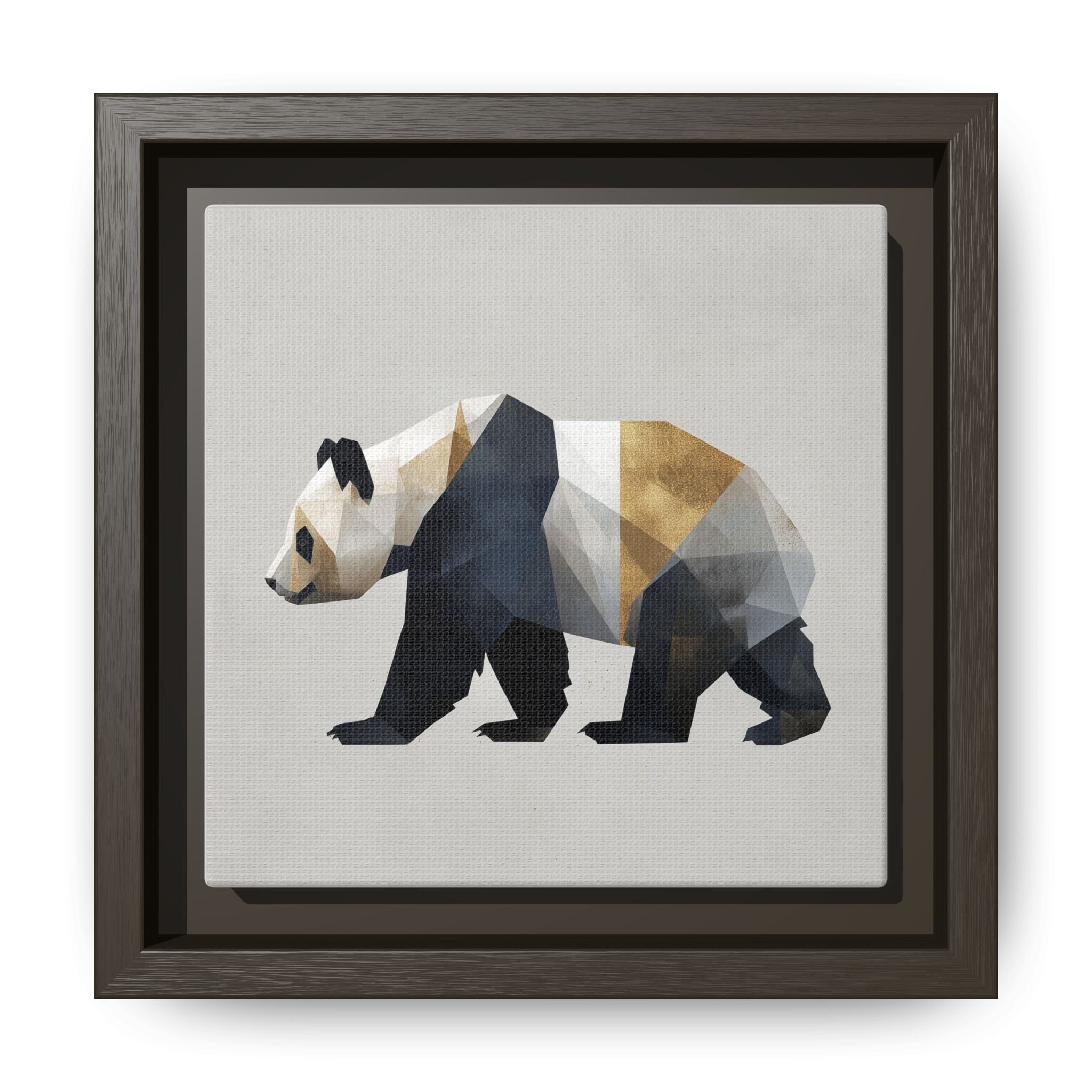 Geometric Panda: Low-Poly Digital Art, Metallic Contemporary Design   |  Personalized & Custom Orders Available