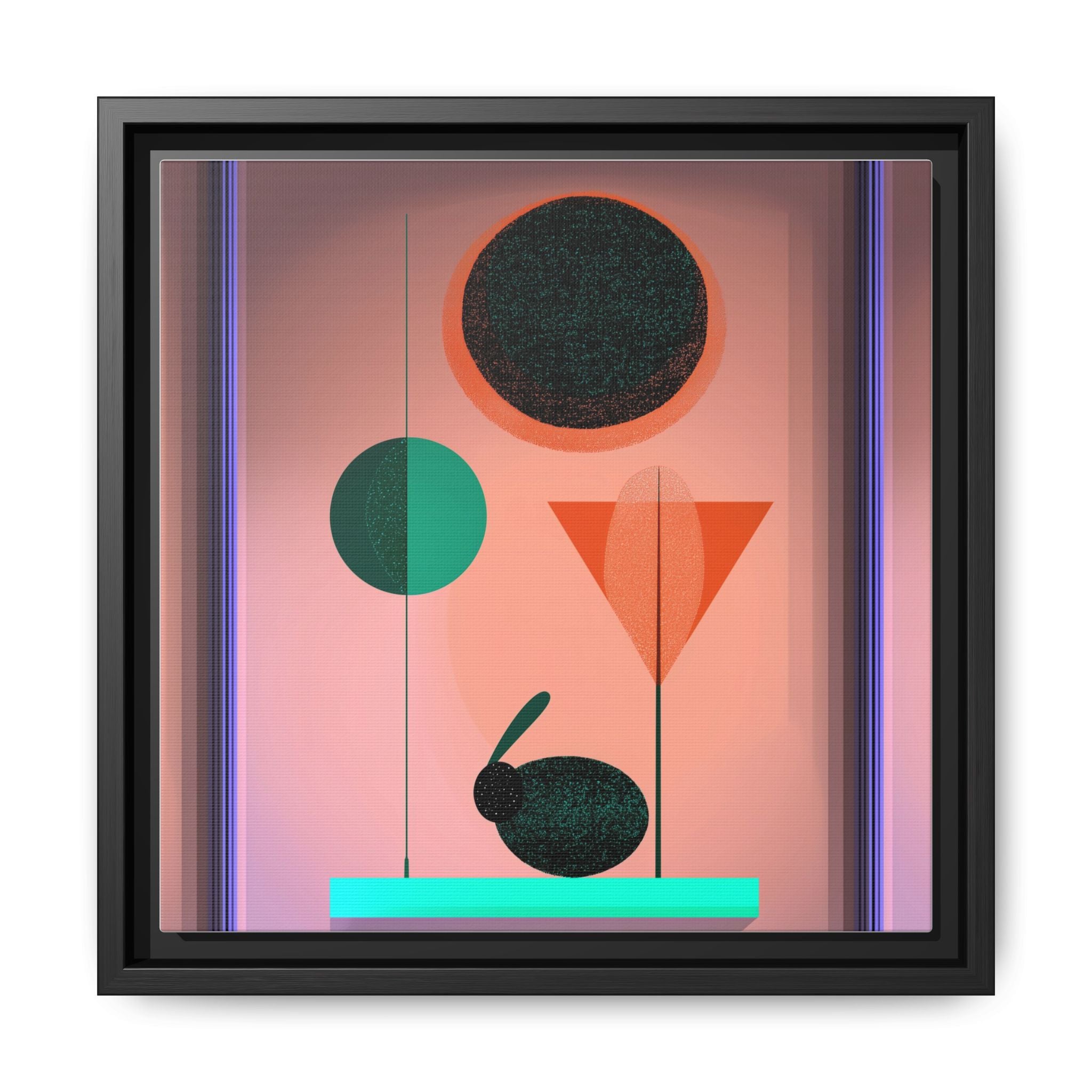 Geometric Harmony: Abstract Minimalist Composition, Organic Shapes and Color Play, Geometric Design with Teal and Orange Palette   |