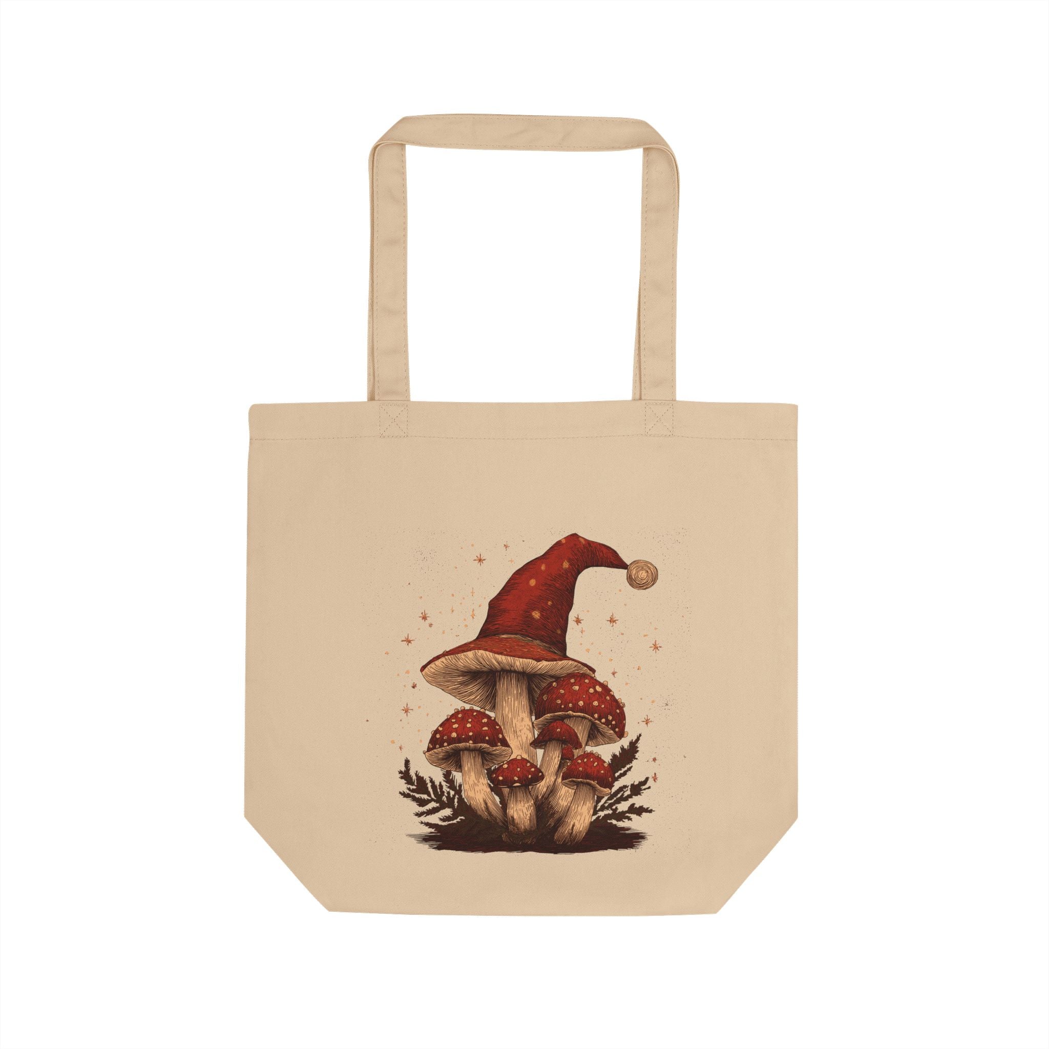 Whimsical Mushroom Christmas Eco Tote Bag   | Magic Mushroom Gift , Gift for Stoners
