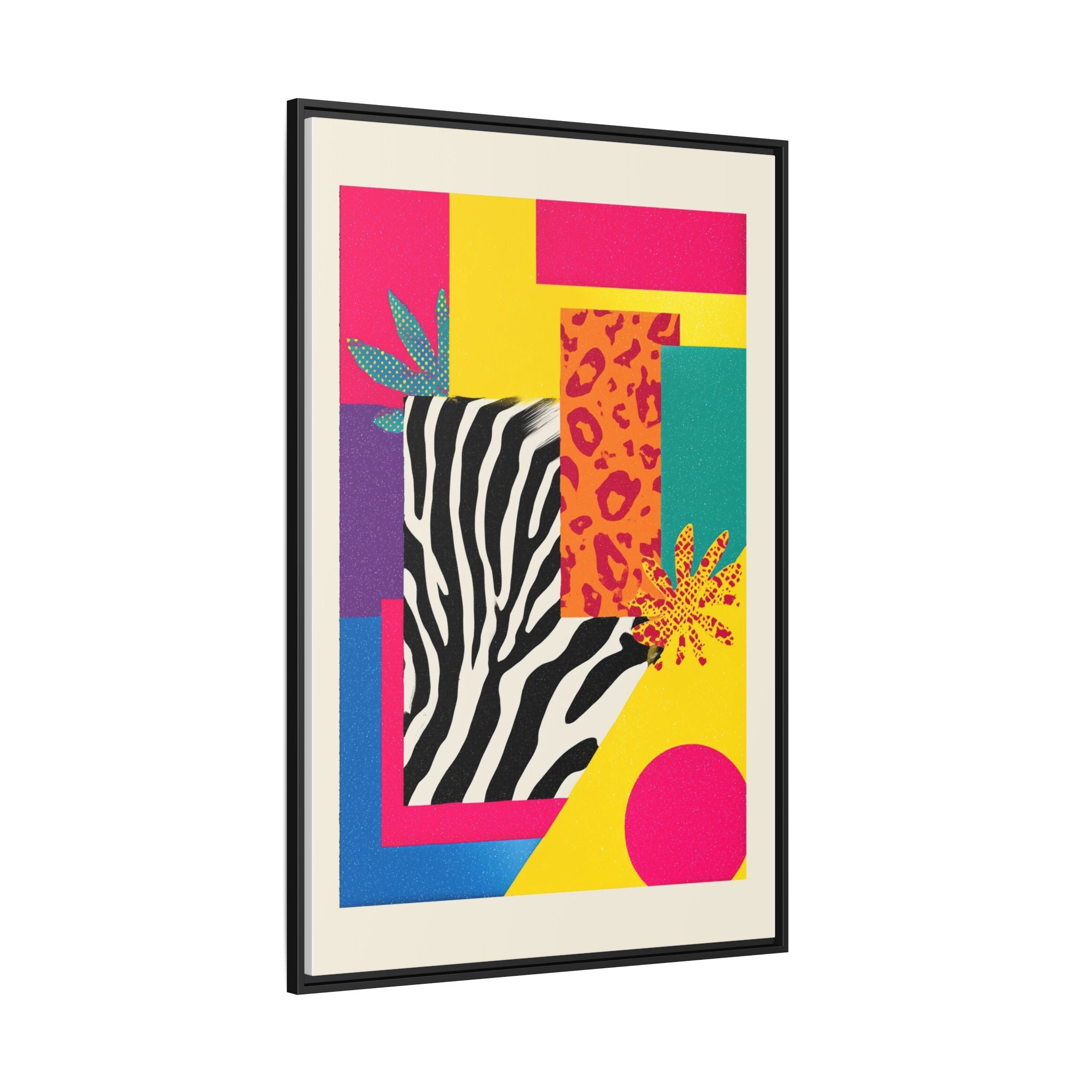 Zebra Stripes & Leopard Spots: 80s Pop Art Design, Memphis Style Graphic, Geometric Color Block Pattern   |   Custom Orders Accepted