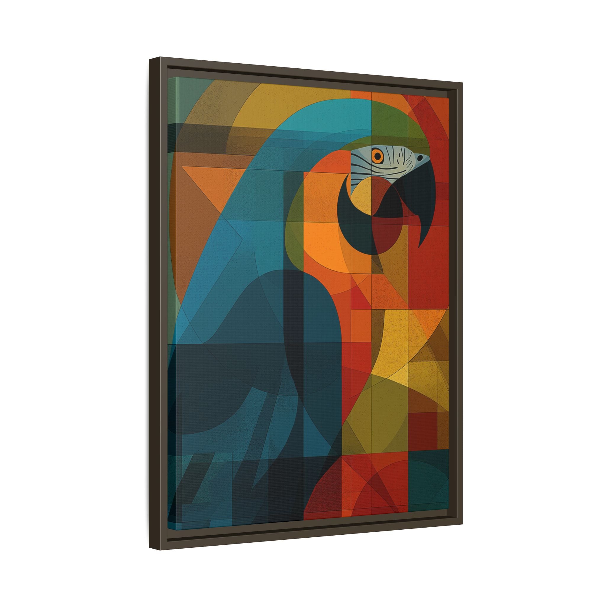Prismatic Parrot Framed Print : Cubist Digital Geometry, Modernist Color Fragmentation   |  Personalized & Custom Orders Available
