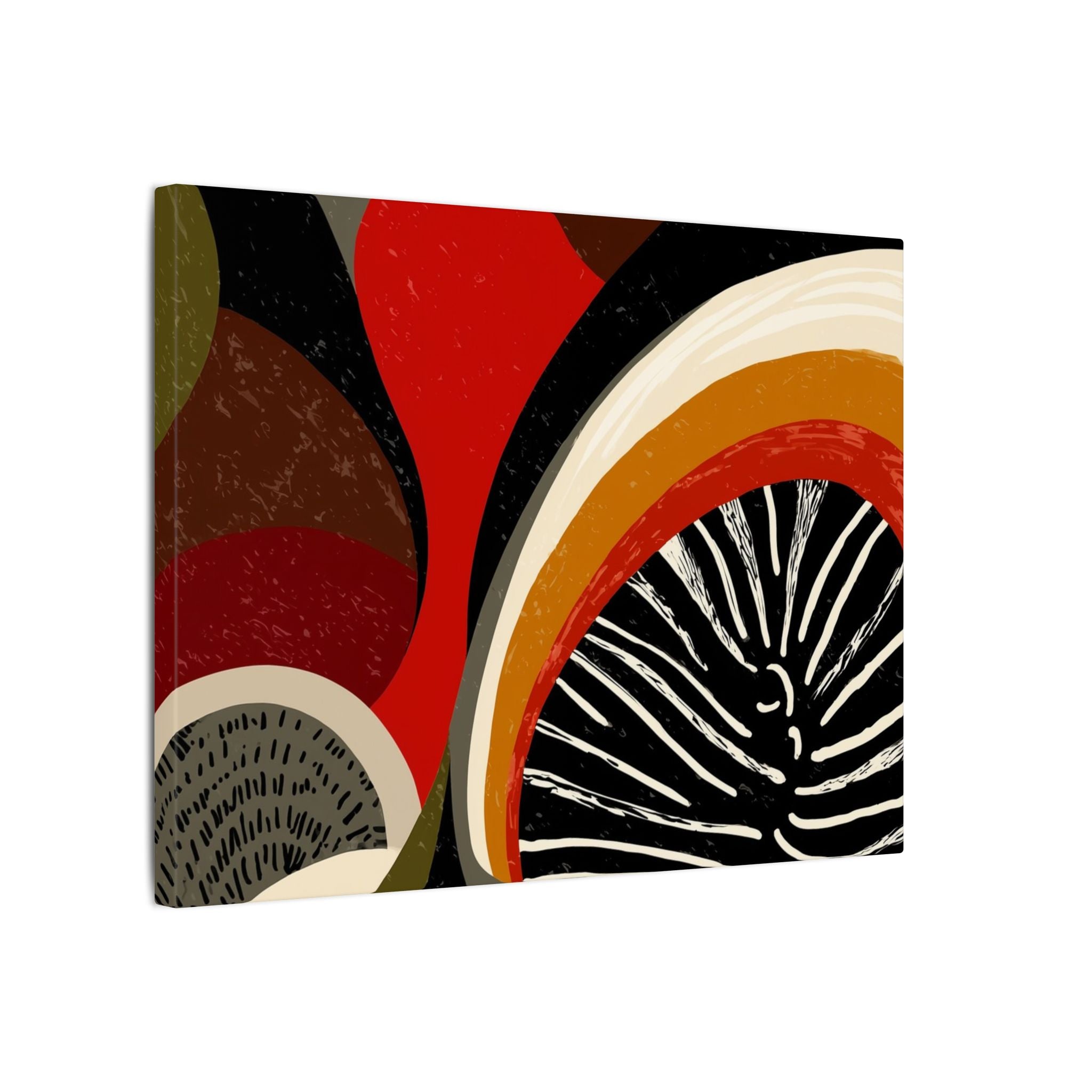 Harmonic Convergence: Organic Geometry, Mid-Century Modern Abstract, Earthy Palette Composition   |   Custom Orders Accepted