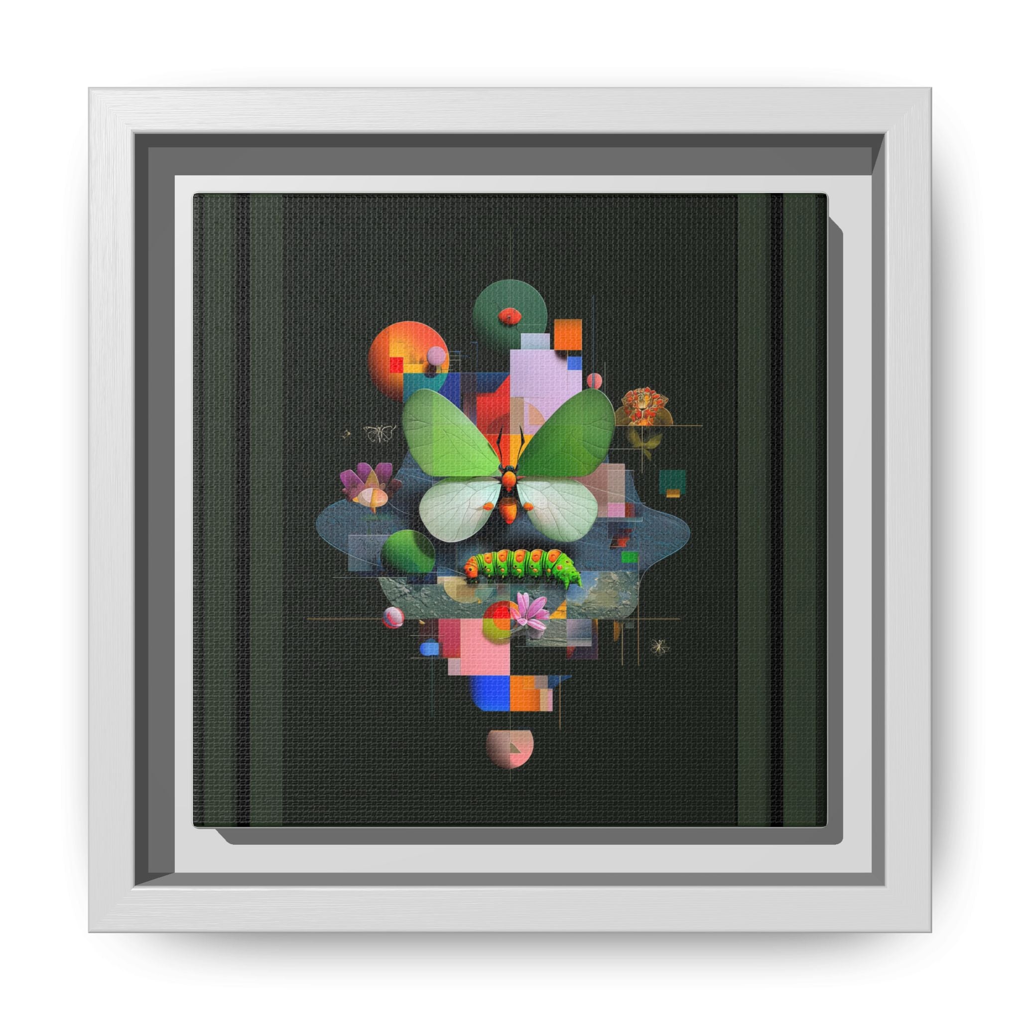 Metamorphosis Geometry Framed Print : Digital Nature Synthesis, Butterfly Abstraction   |  Personalized & Custom Orders Available