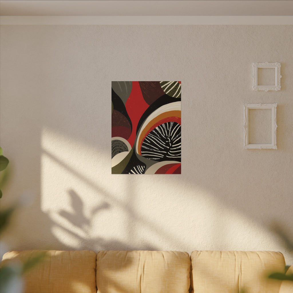 Harmonic Convergence: Organic Geometry, Mid-Century Modern Abstract, Earthy Palette Composition   |   Custom Orders Accepted
