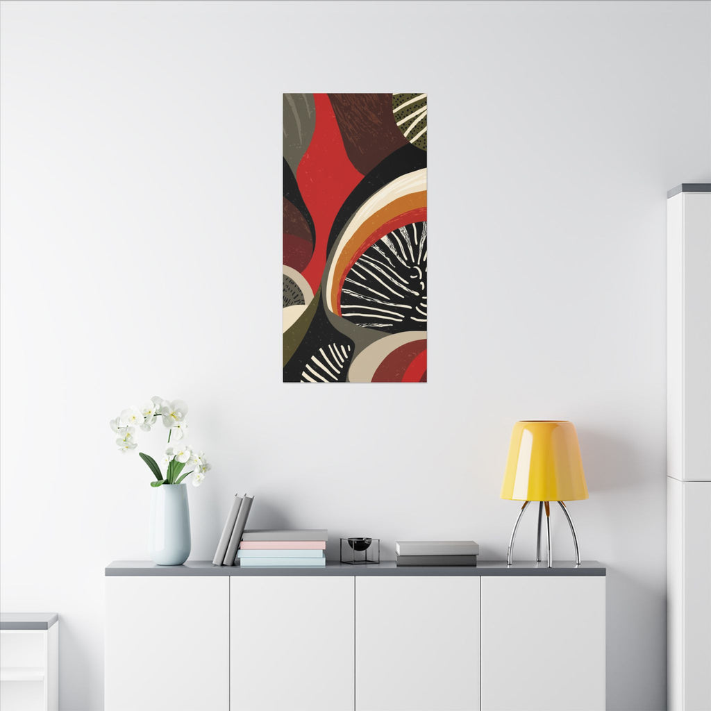 Harmonic Convergence: Organic Geometry, Mid-Century Modern Abstract, Earthy Palette Composition   |   Custom Orders Accepted