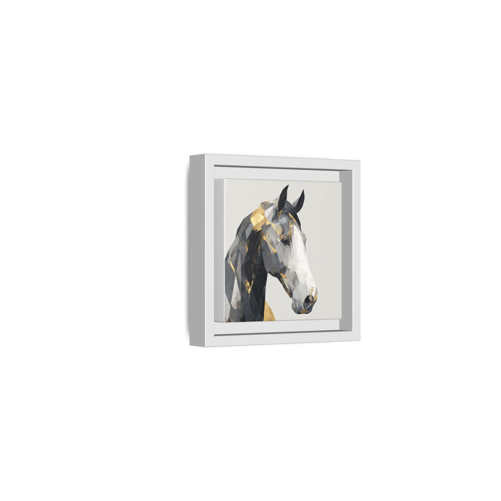 Geometric Stallion: Cubist Equine Art, Modern Metallic Polygonal Design   |  Personalized & Custom Orders Available