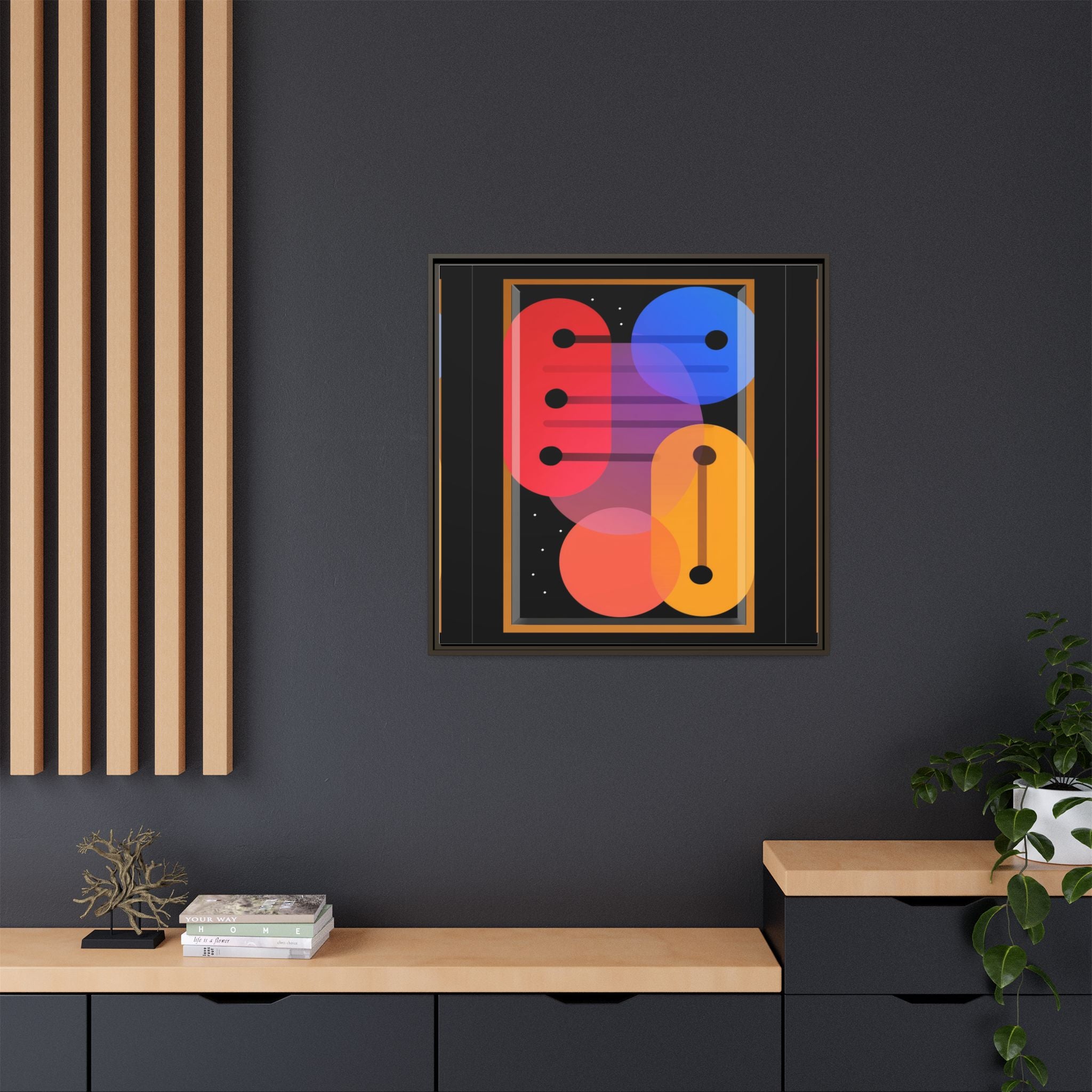 Celestial Geometry: Organic Shapes in Motion, Digital Abstract Composition, Vibrant Color Intersections   |   Custom Orders Accepted