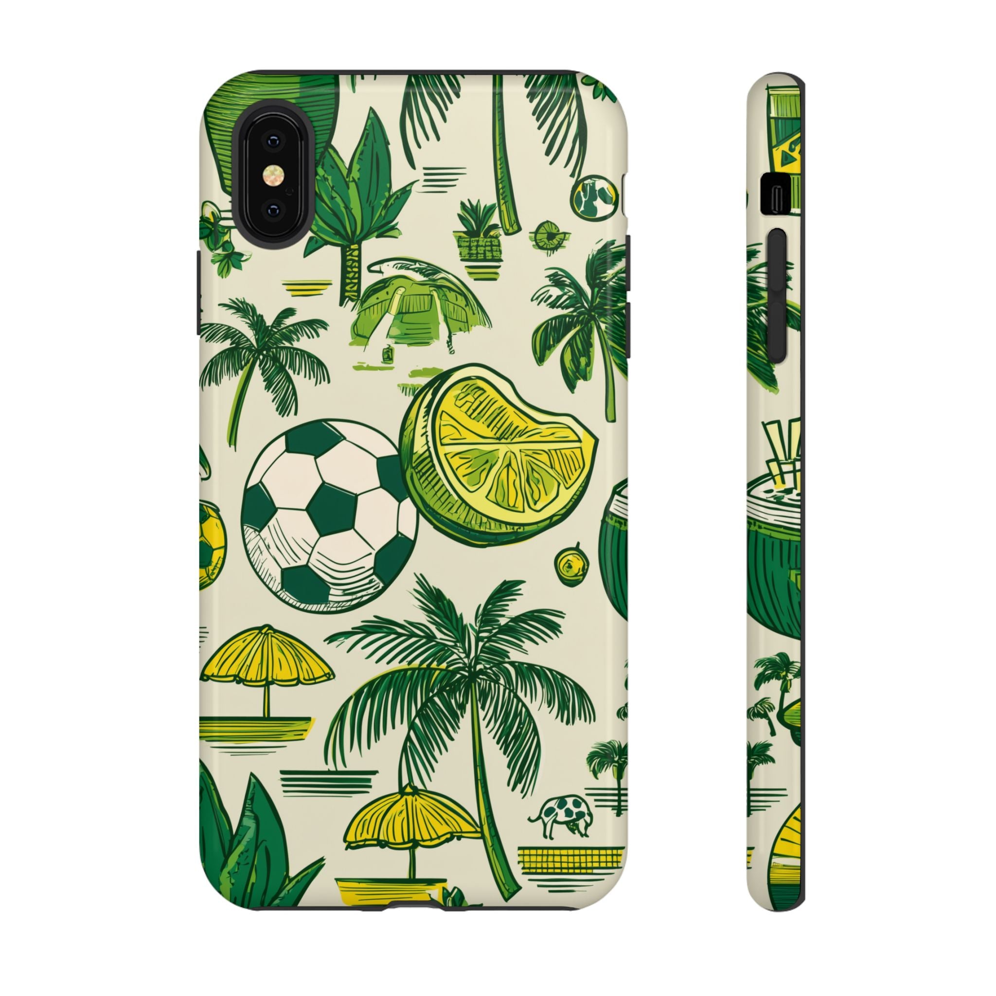 Summer Tough Cases: Sporty Tropical Phone Case, Fun Beach Vibe Phone Accessory, Summer Travel Gift, Colorful Phone Cover, Casual Style Tech