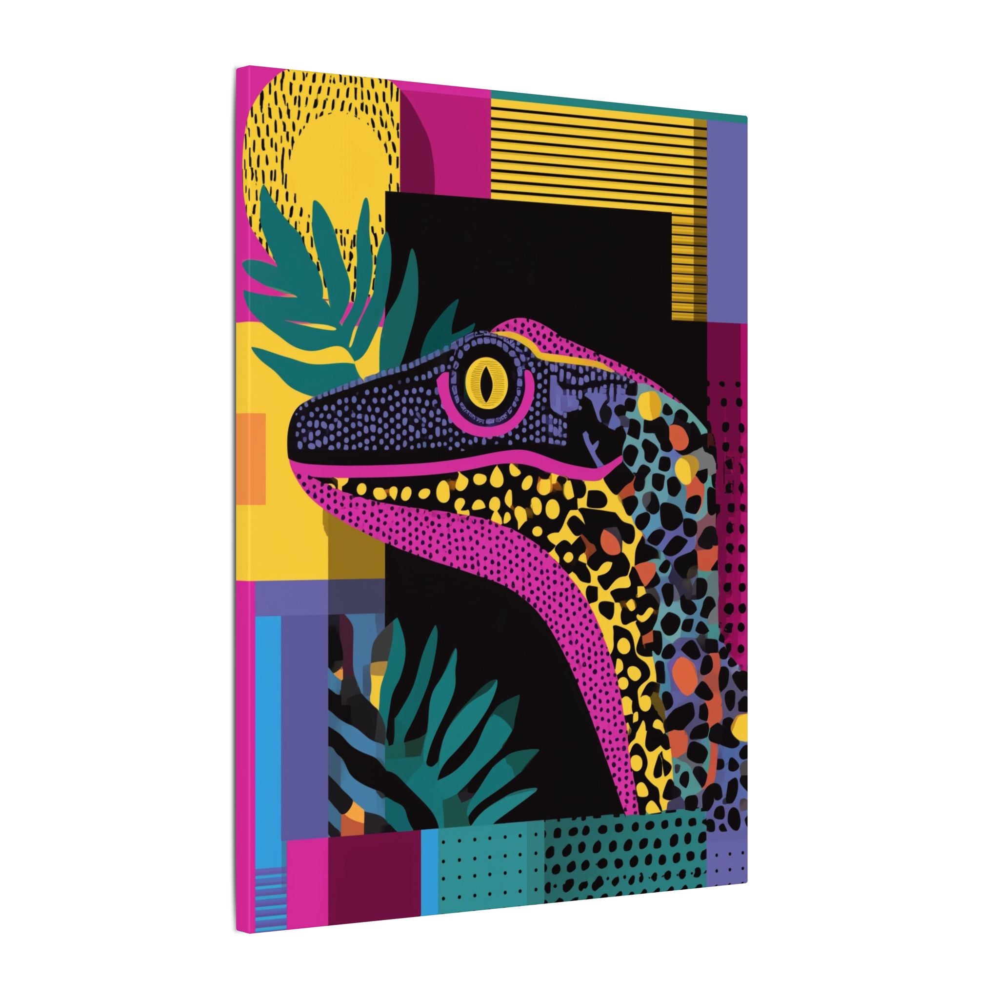 Geometric Reptile Fusion: Pop Art Lizard, Mosaic Textures, Vibrant Color Blocks   |  Personalized & Custom Orders Available