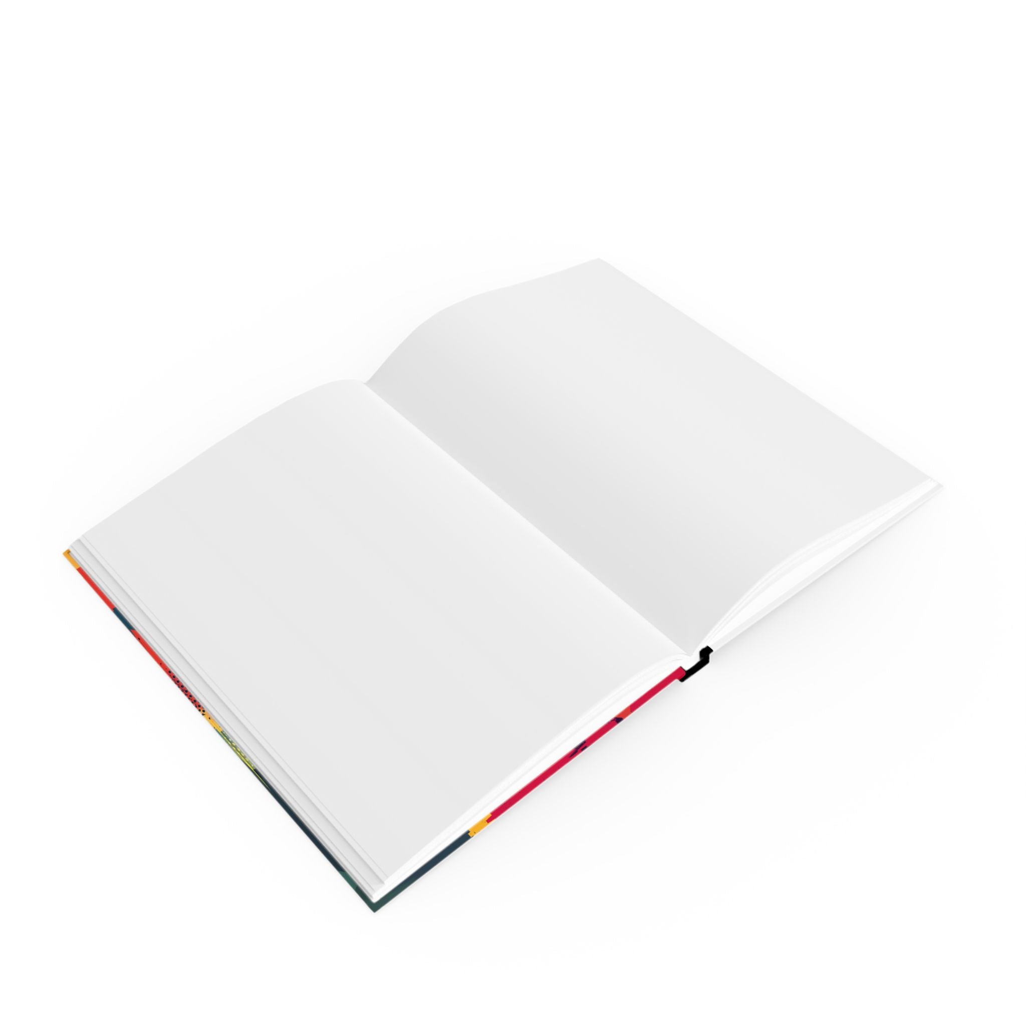 Personalized Journal    |  Feline Geometric Fusion: Black Cat Silhouette, Digital Pop Art Design, Abstract Graphic Landscape