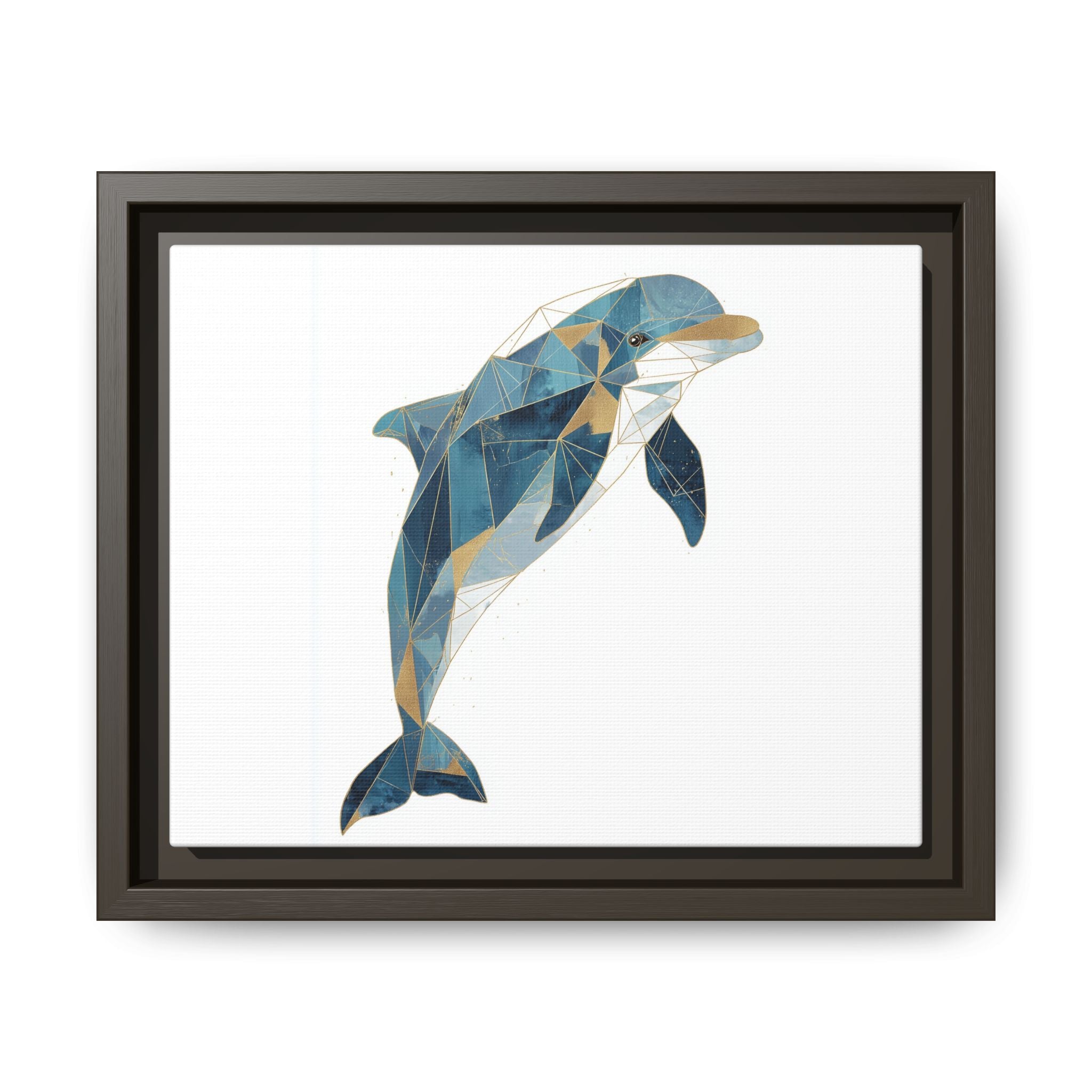 Oceanic Geometry: Dolphin in Blue Polygons, Modern Marine Art   |  Personalized & Custom Orders Available