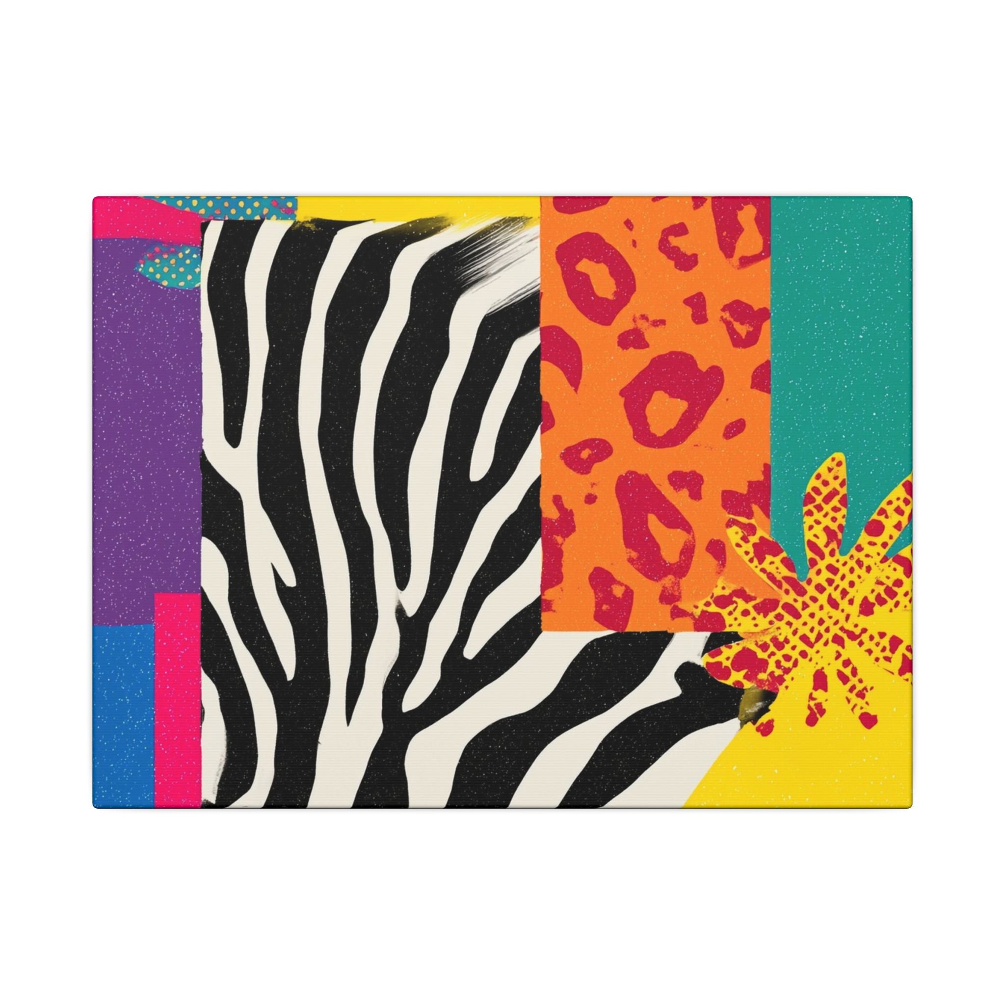 Pop Geometry: Zebra Leopard Fusion, Geometric Color Block, Modern Abstract Design   |   Custom Orders Accepted