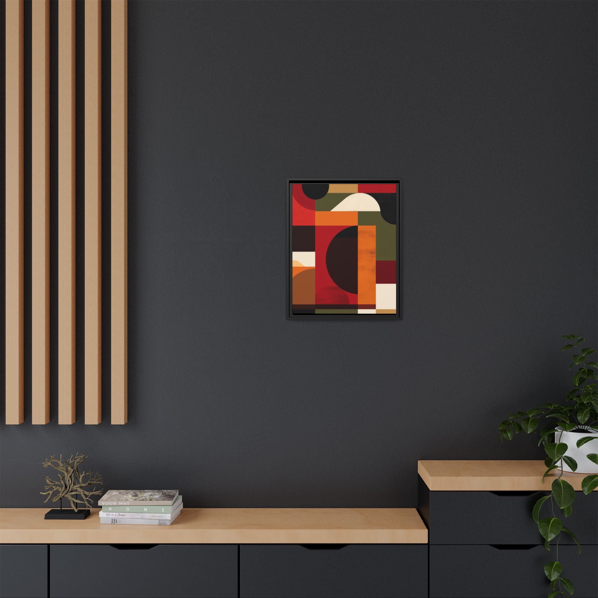 Geometric Convergence: Abstract Bauhaus Design, Constructivist Color Blocks, Architectural Art Composition   |   Custom Orders Accepted