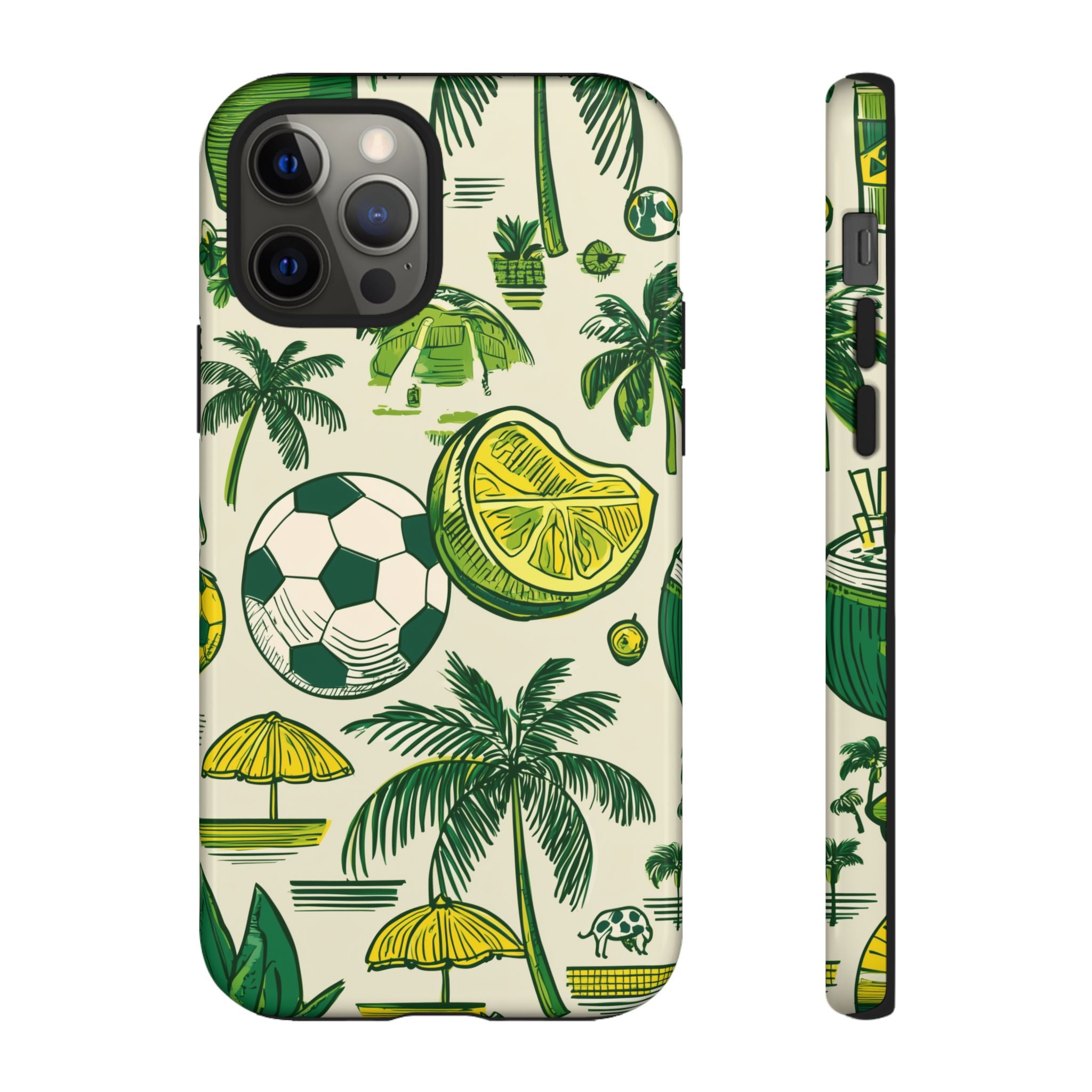 Summer Tough Cases: Sporty Tropical Phone Case, Fun Beach Vibe Phone Accessory, Summer Travel Gift, Colorful Phone Cover, Casual Style Tech