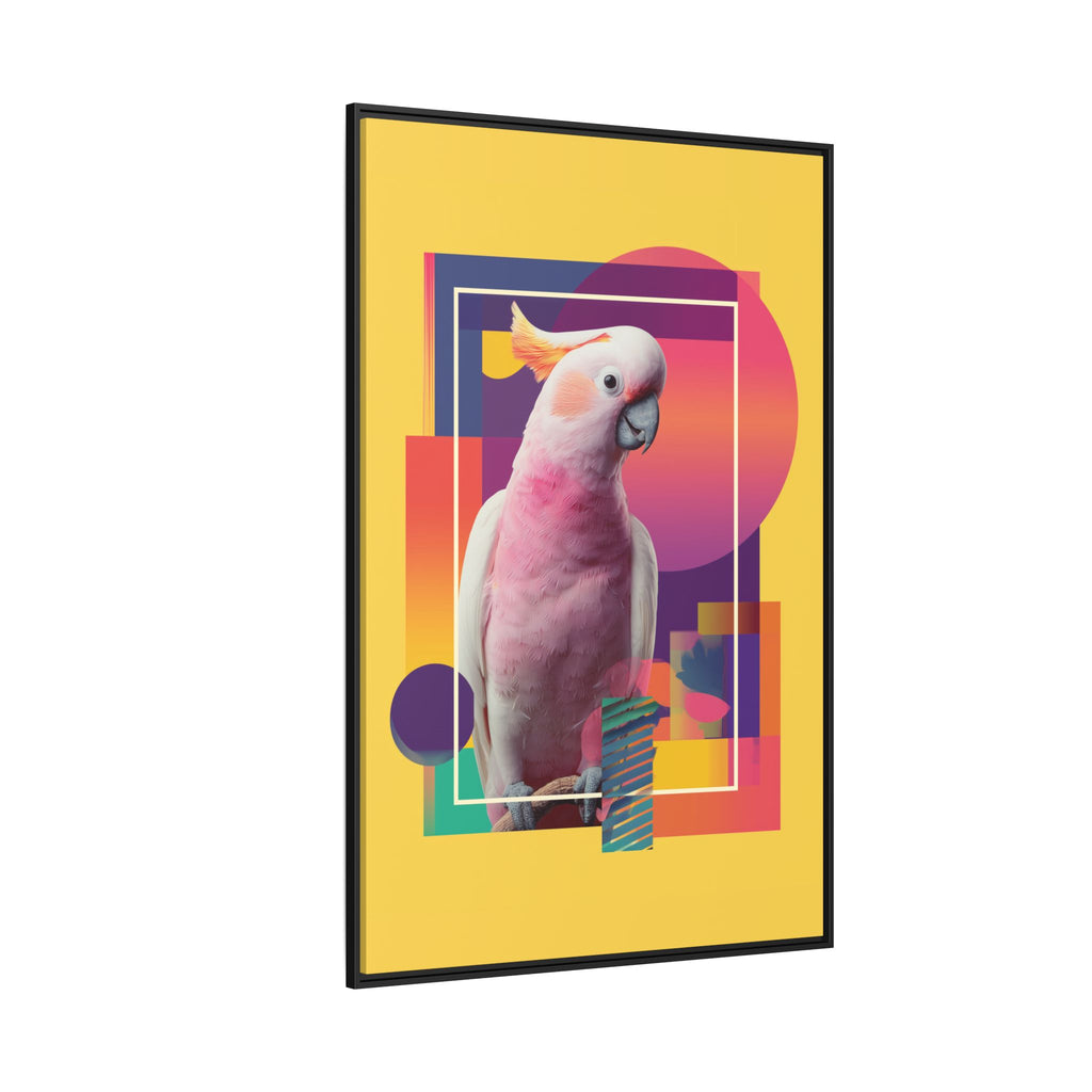 Geometric Cockatoo Composition: Moluccan Parrot Portrait, Modern Abstract Design   |    Custom Orders Available
