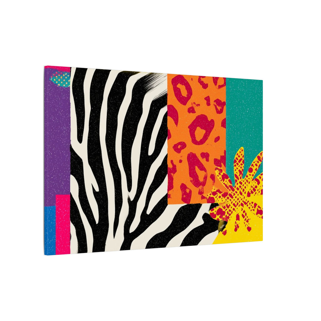 Copy of Pop Geometry: Zebra Leopard Fusion, Geometric Color Block, Modern Abstract Design   |   Custom Orders Accepted
