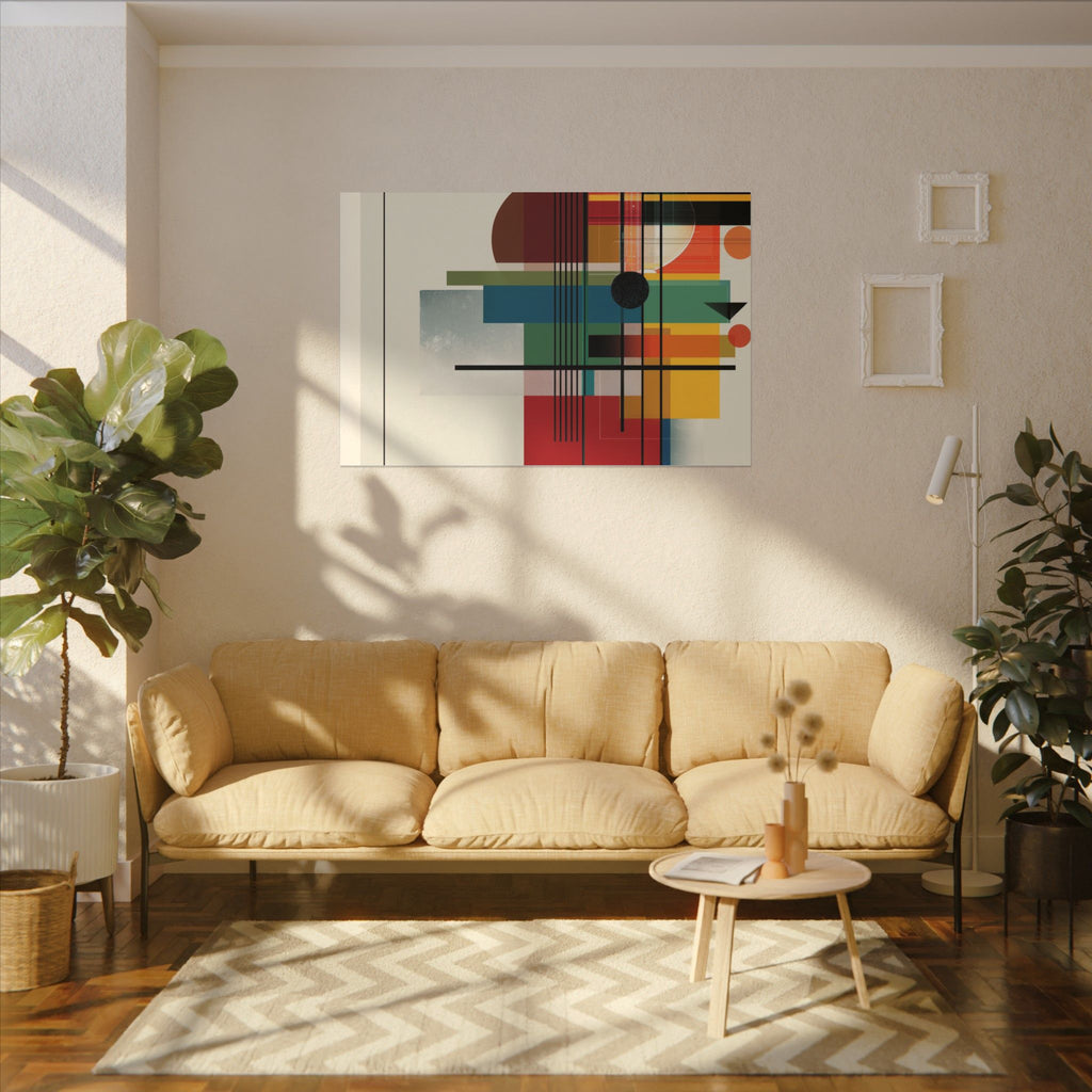 Geometric Harmony: Bauhaus Intersections, Constructivist Layers, Abstract Color Blocks   |   Custom Orders Accepted