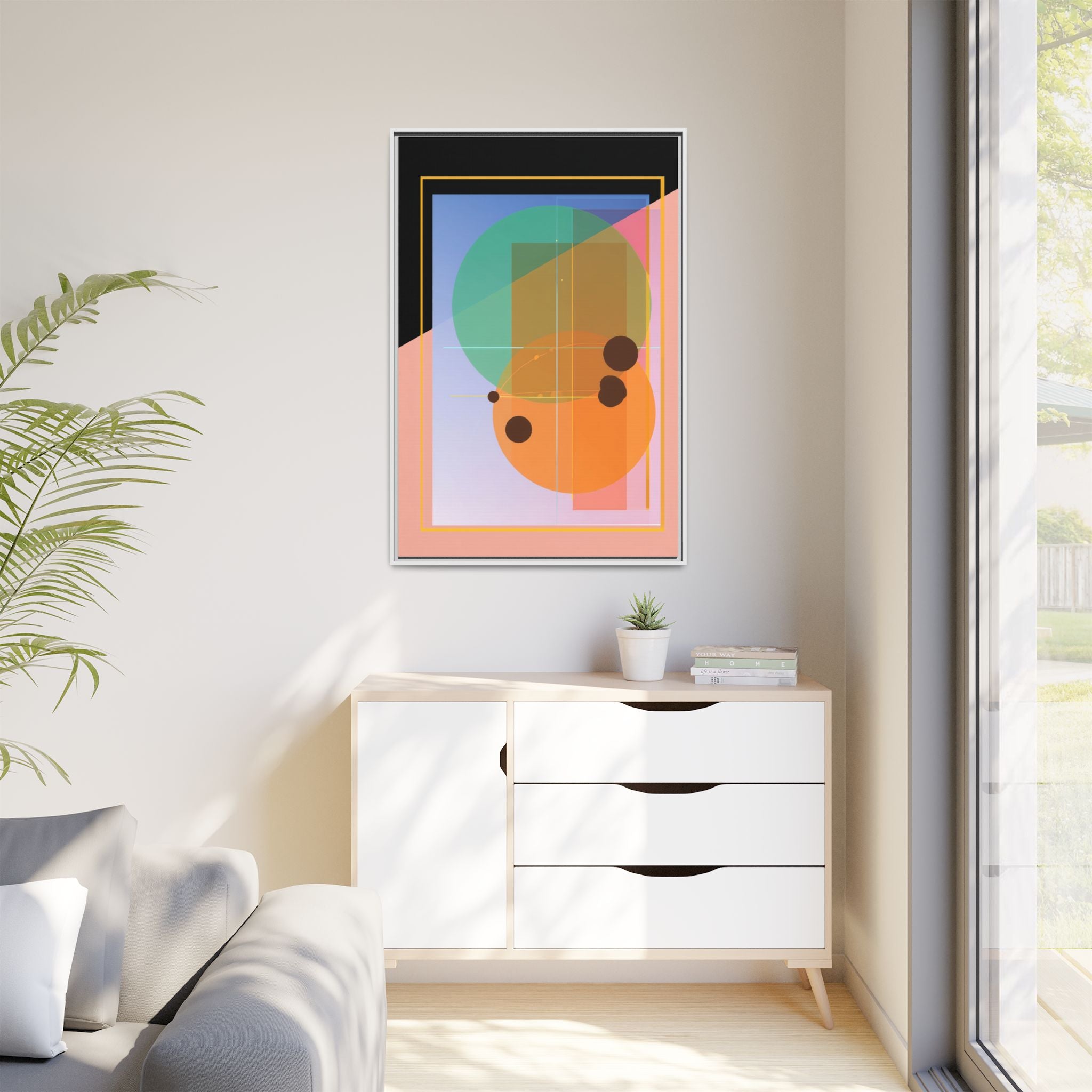 Geometric Harmony: Abstract Composition, Overlapping Shapes, Precision Design   |   Custom Orders Accepted