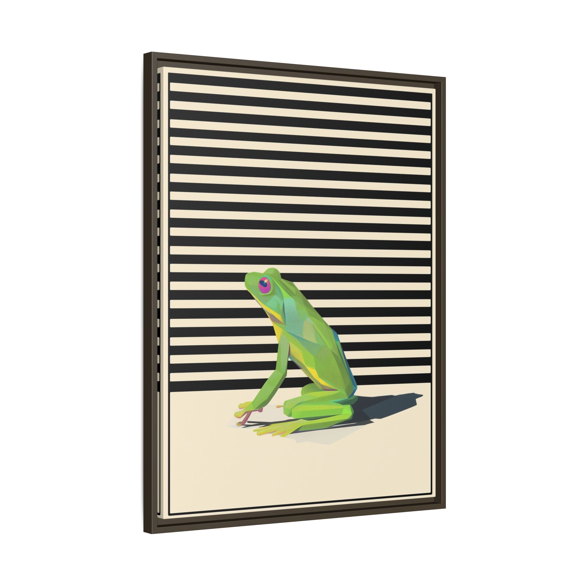 Geometric Frog Persona: Modern Wildlife Illustration, Vibrant Graphic Design   |  Personalized & Custom Orders Available