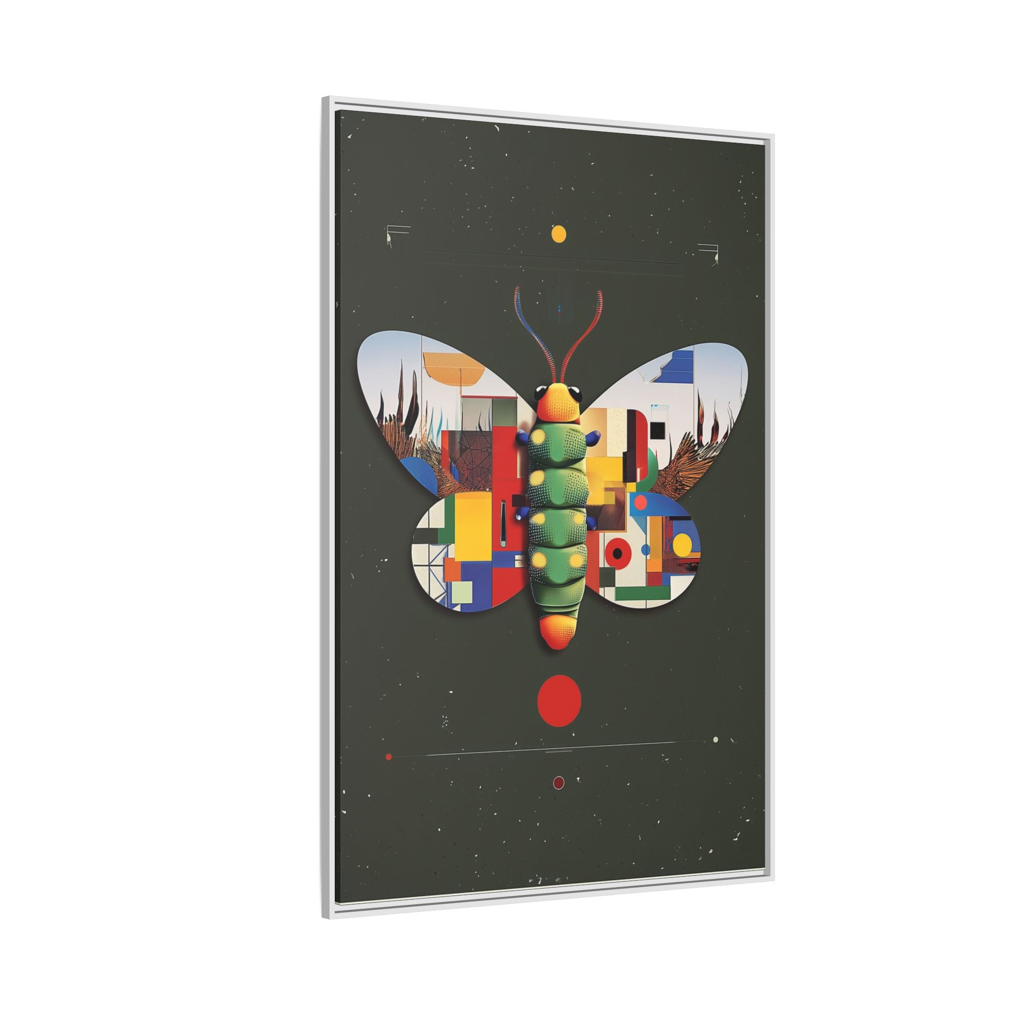 Geometric Butterfly: Bauhaus Digital Mosaic, Technological Nature Composition   |    Custom Orders Available