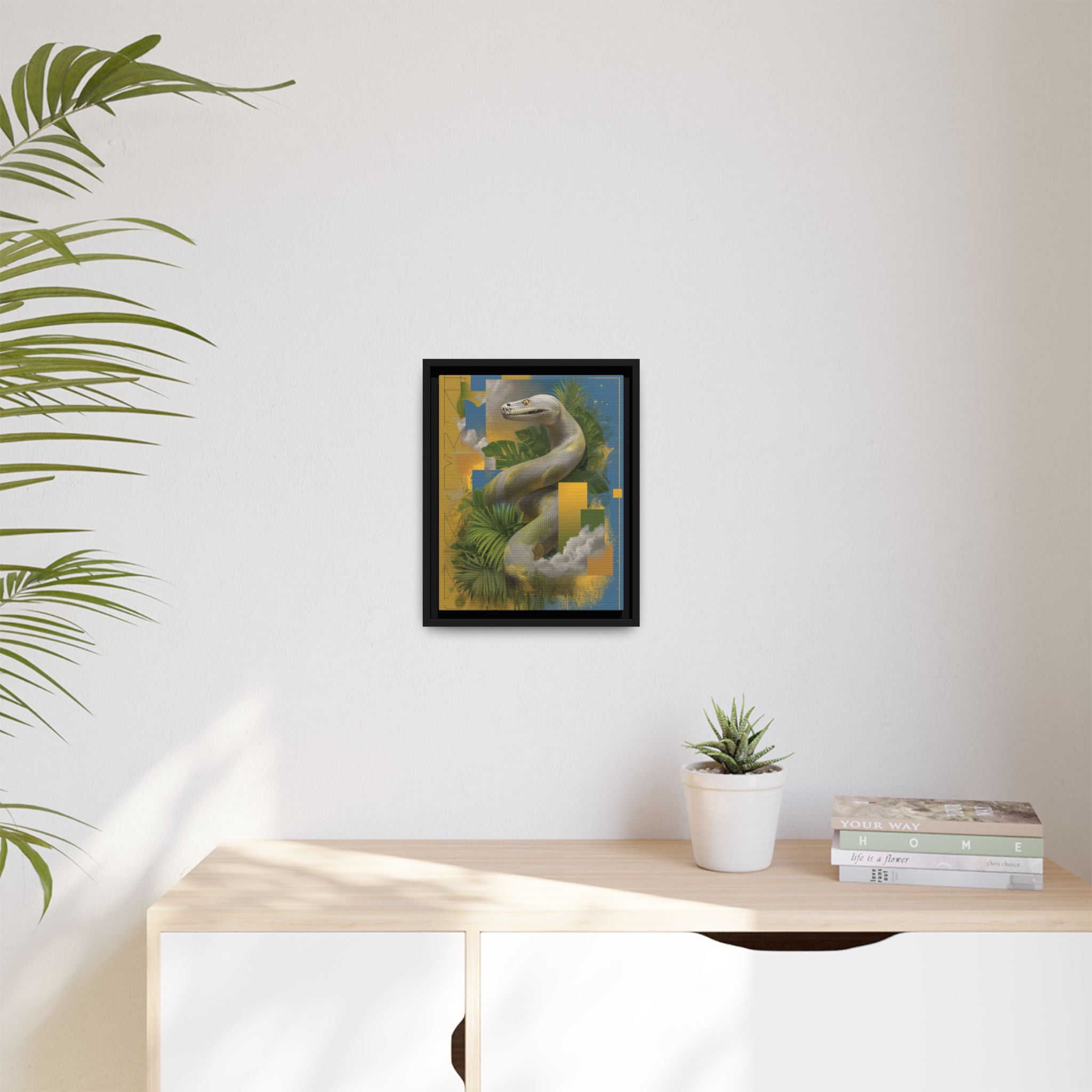 Serpent of Surreal Geometries: Tropical Hyperrealism, Digital Snake Illustration   |    Custom Orders Available