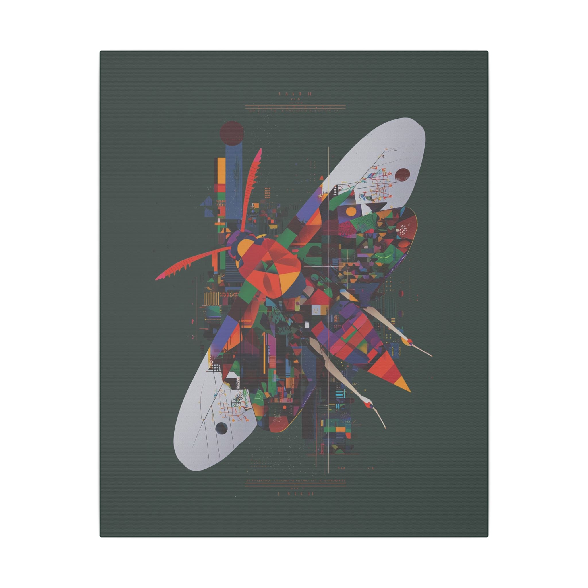 Metamorphic Geometry: Digital Cubist Butterfly, Urban Fragmentation Landscape   |    Custom Orders Available