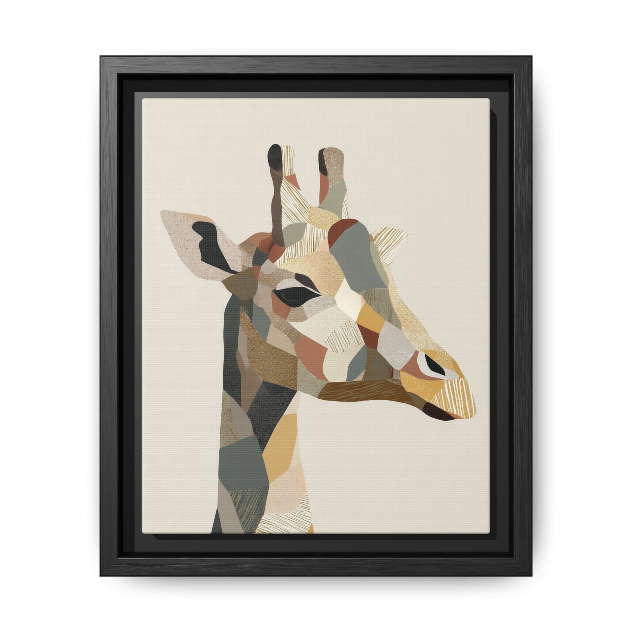 Geometric Giraffe: Cubist Wildlife Abstraction, Polygon Animal Portrait   |  Personalized & Custom Orders Available