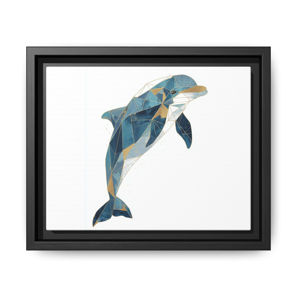 Oceanic Geometry: Dolphin in Blue Polygons, Modern Marine Art   |  Personalized & Custom Orders Available