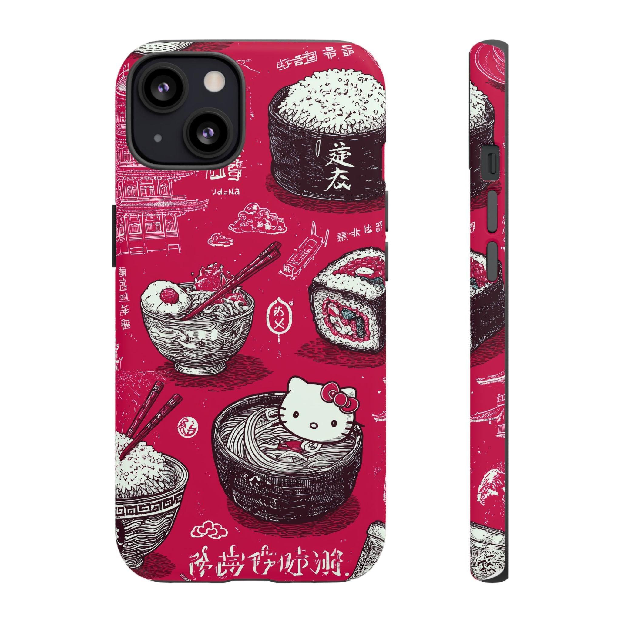 Japanese Kitty Vibrant Phone Case - Tough Case | Funky, Colorful, Unique Design for Personalization, Gift, Accessory, Protection, Trendy