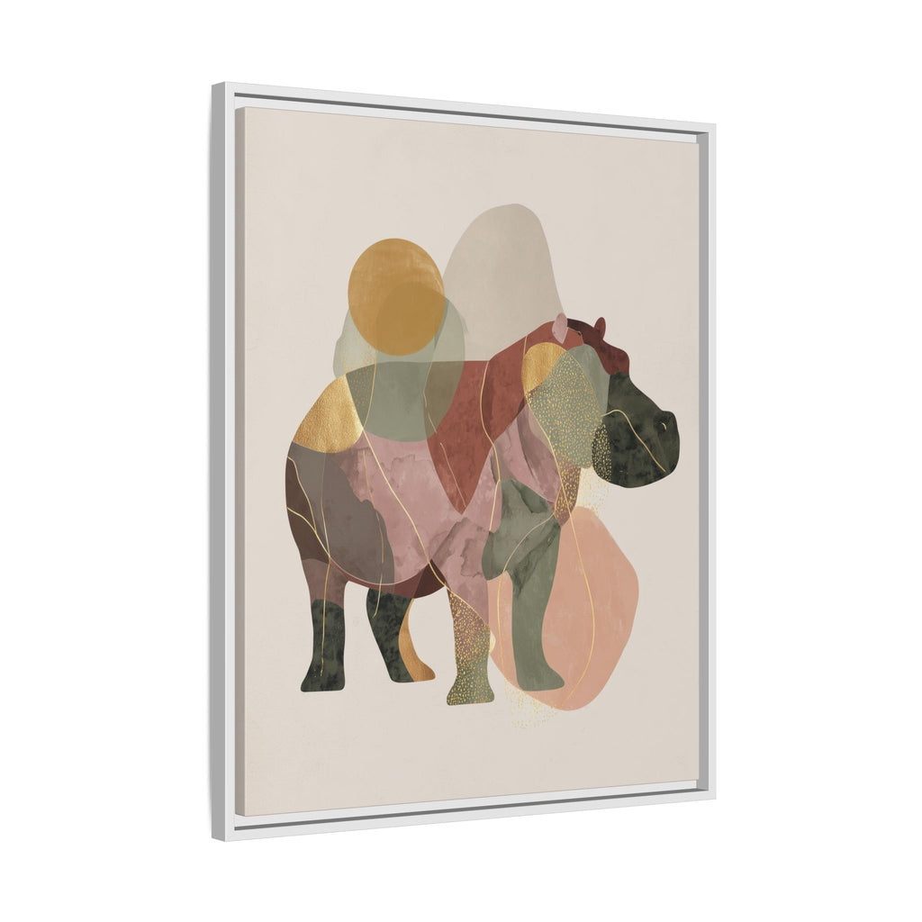 Geometric Harmony: Abstract Hippo Silhouette, Modern Minimalist Animal Art   |    Custom Orders Available