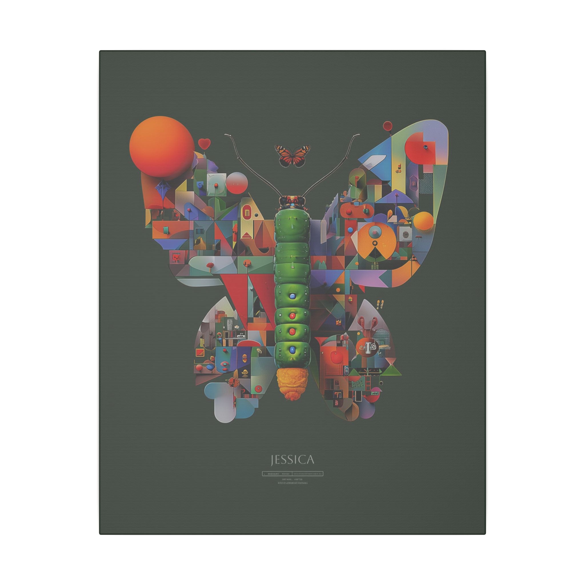 Personalized Print: Digital Butterfly Landscape, Architectural Nature Art   |    Custom Orders Available