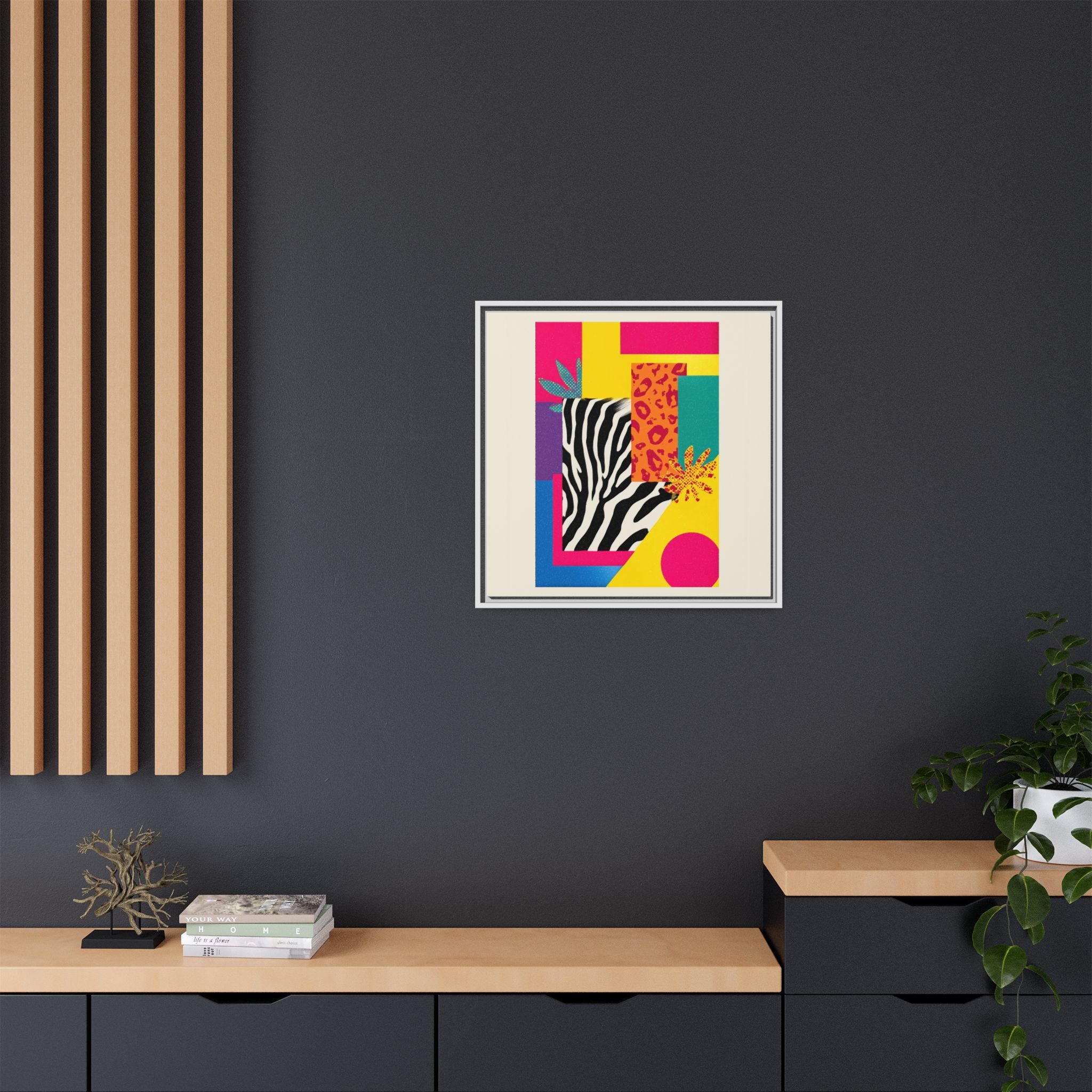 Zebra Stripes & Leopard Spots: 80s Pop Art Design, Memphis Style Graphic, Geometric Color Block Pattern   |   Custom Orders Accepted