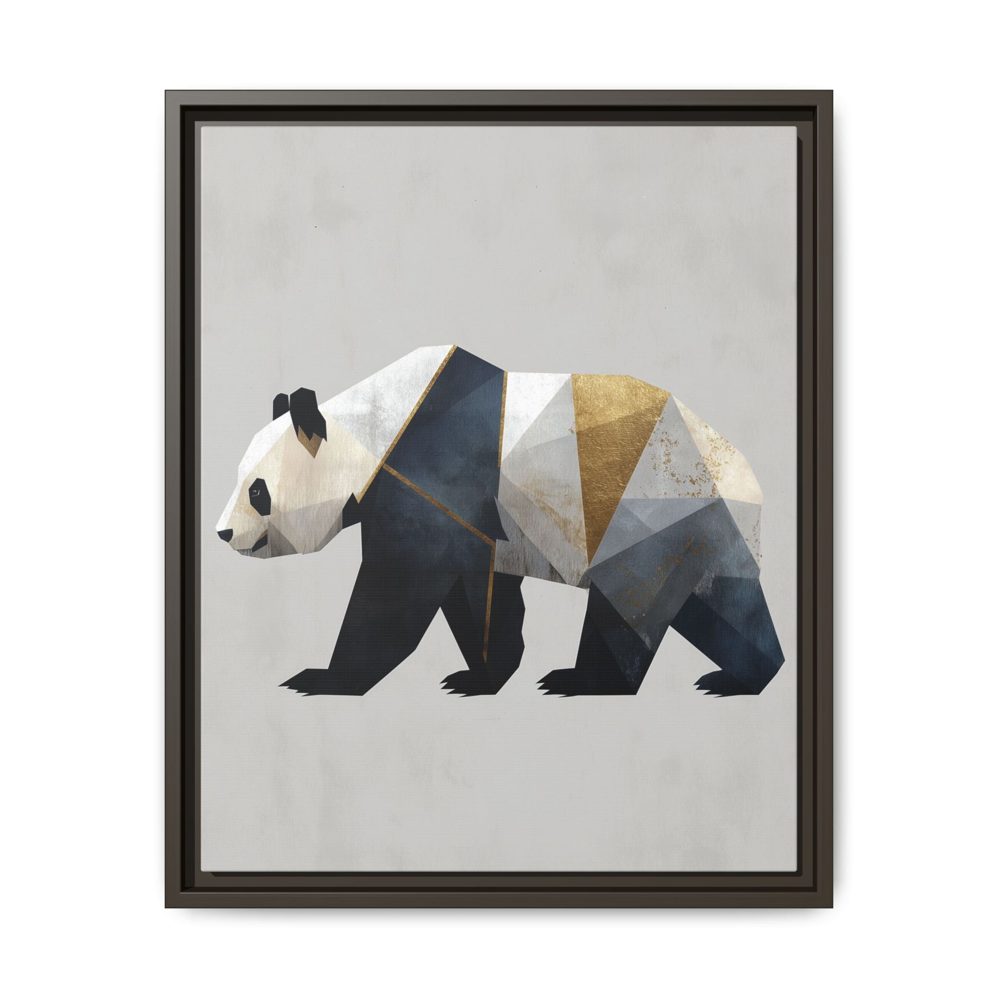 Geometric Panda: Cubist Animal Portrait, Modern Minimalist Art Style   |  Personalized & Custom Orders Available