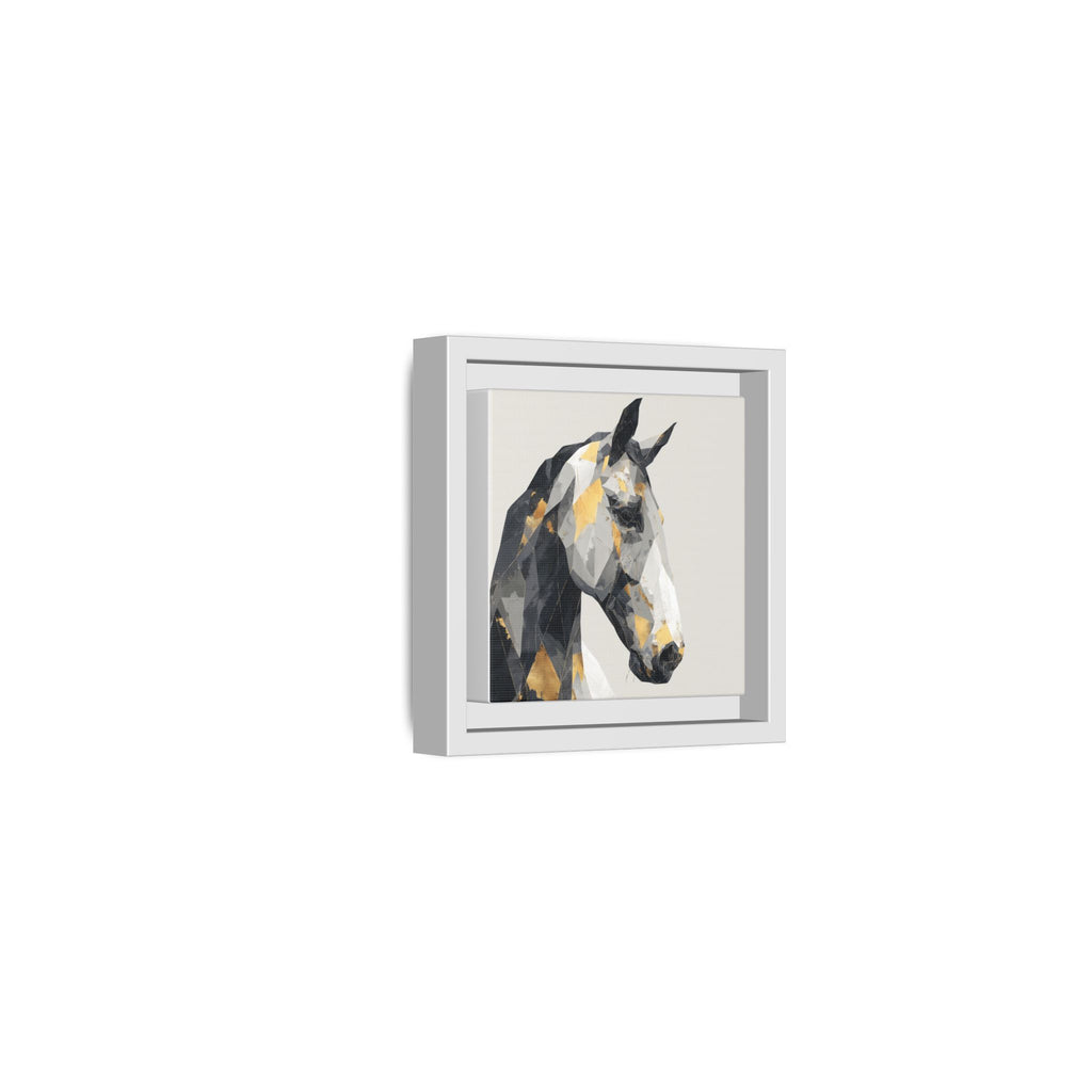 Equine Geometrica: Contemporary Cubist Horse, Metallic Abstract Portrait   |  Personalized & Custom Orders Available
