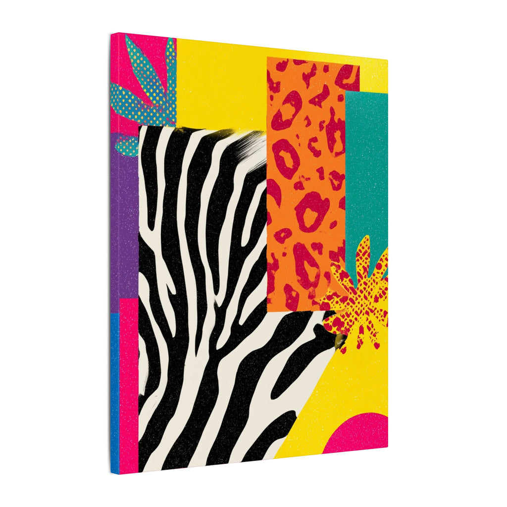 Copy of Pop Geometry: Zebra Leopard Fusion, Geometric Color Block, Modern Abstract Design   |   Custom Orders Accepted